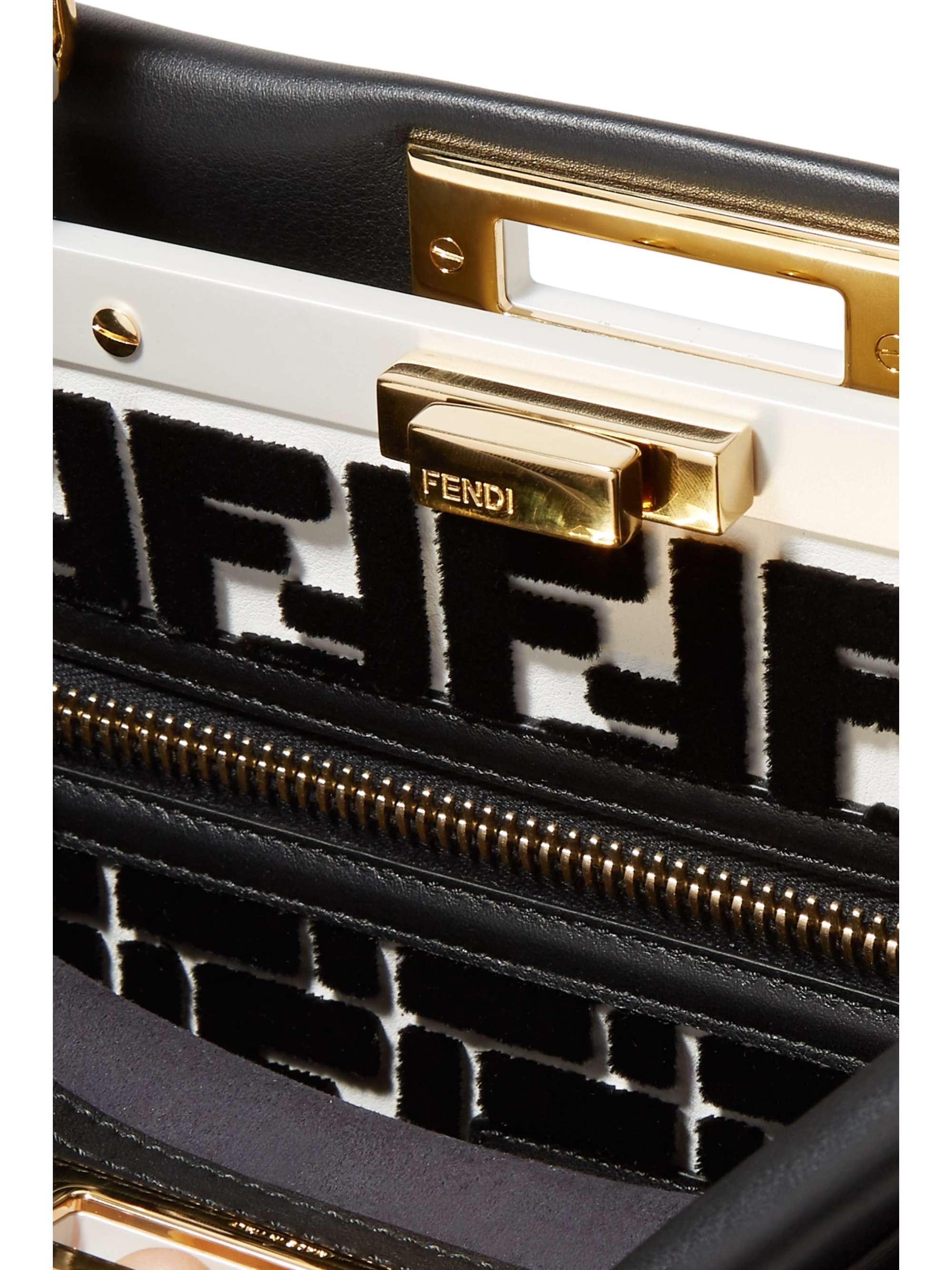 FENDI Peekaboo leather tote
