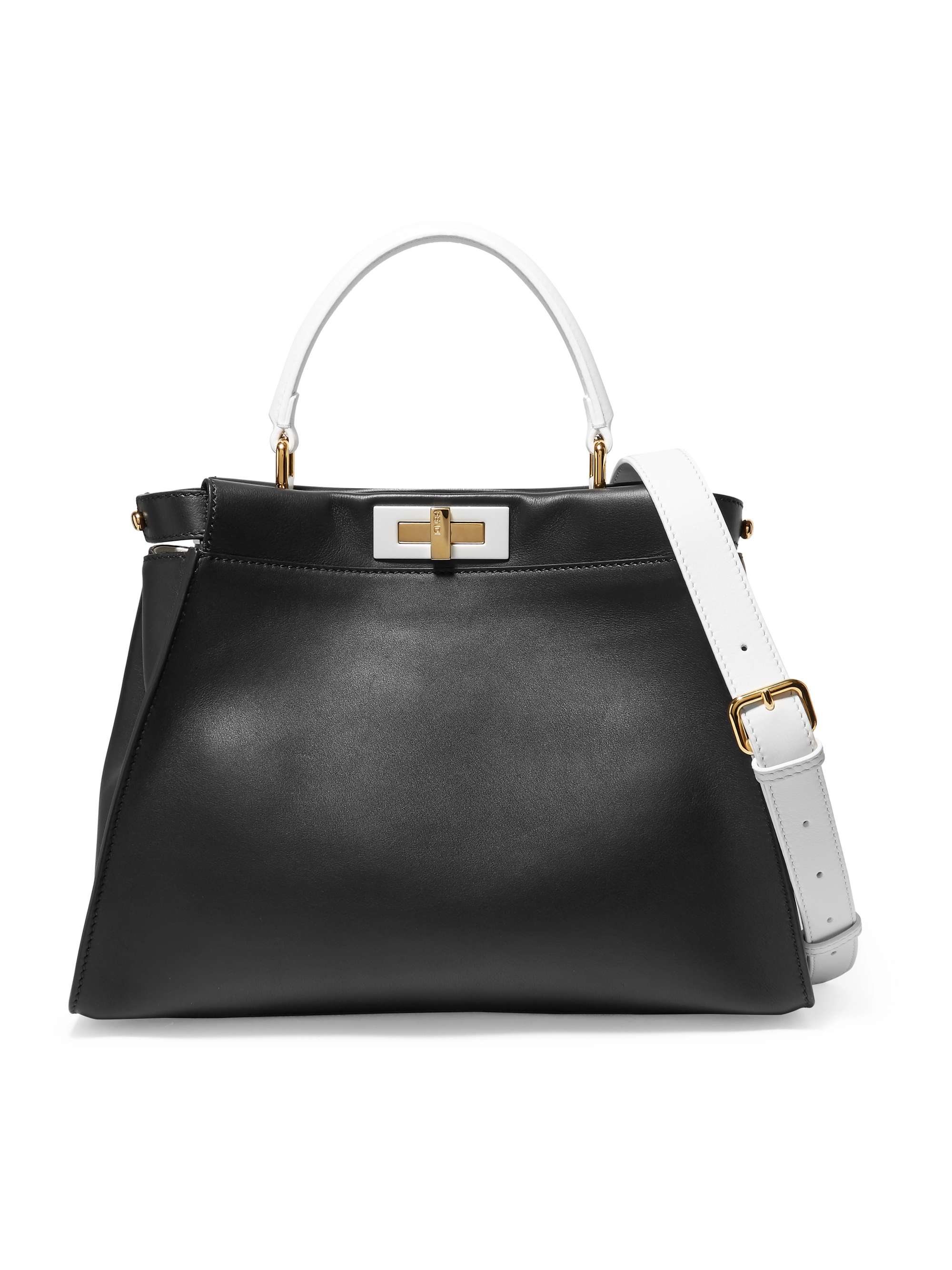 FENDI Peekaboo leather tote