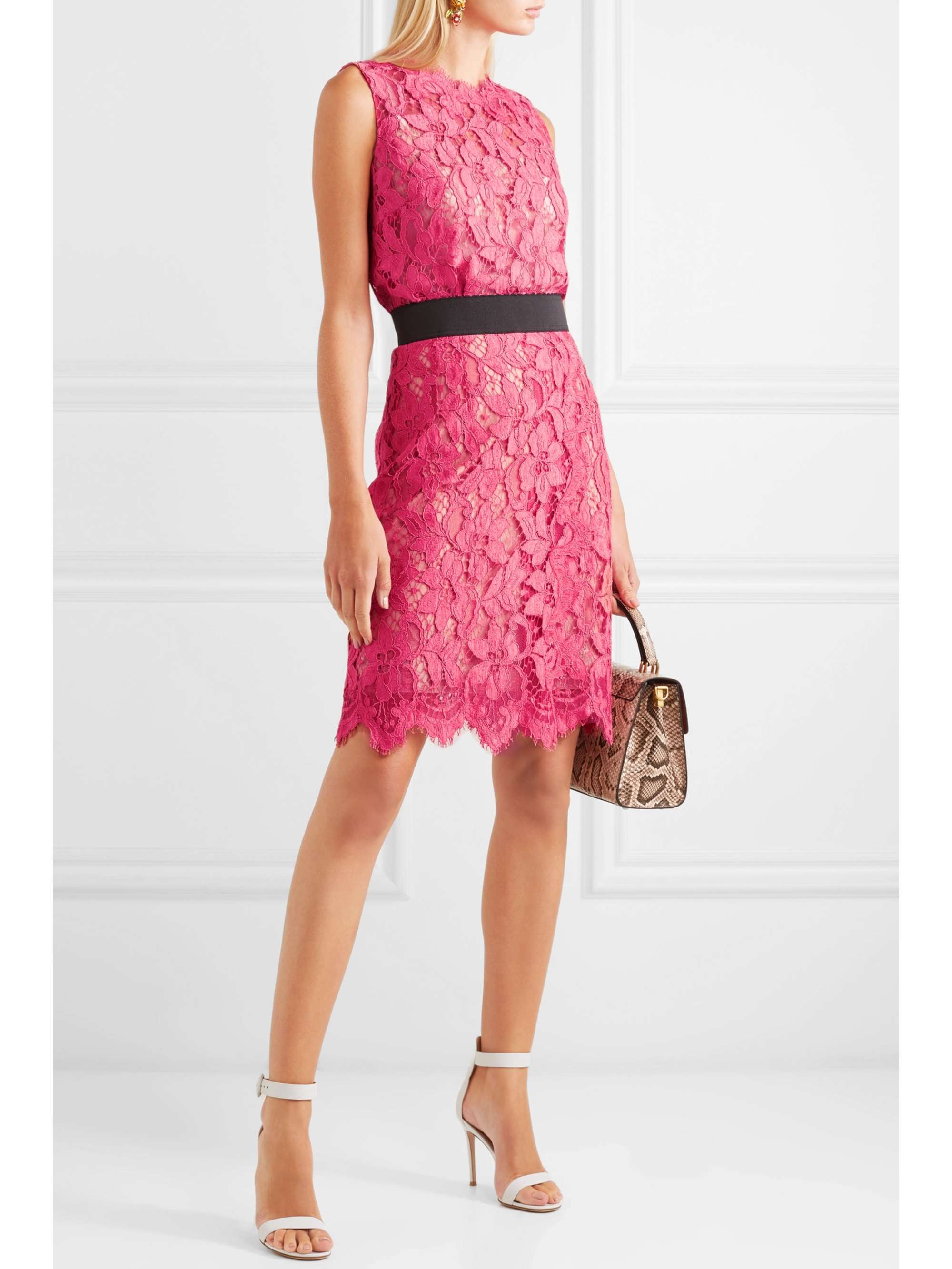 DOLCE&GABBANA Guipure lace skirt