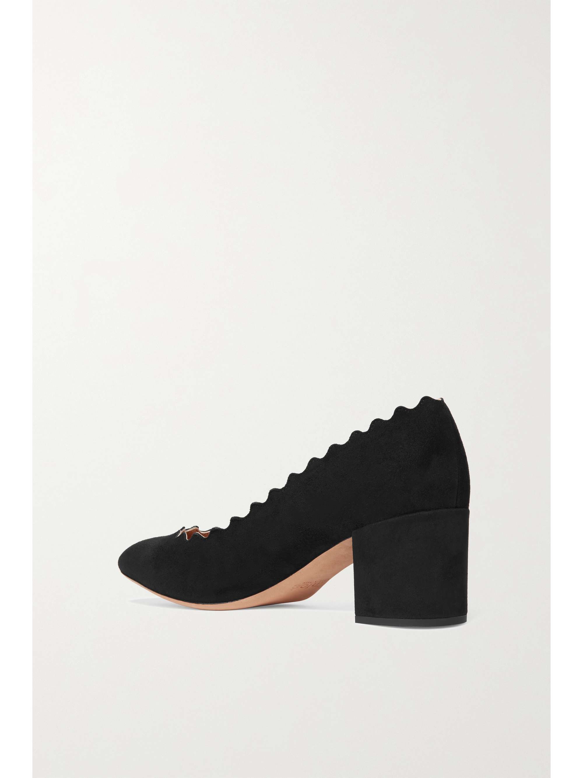CHLOÉ Scalloped suede pumps
