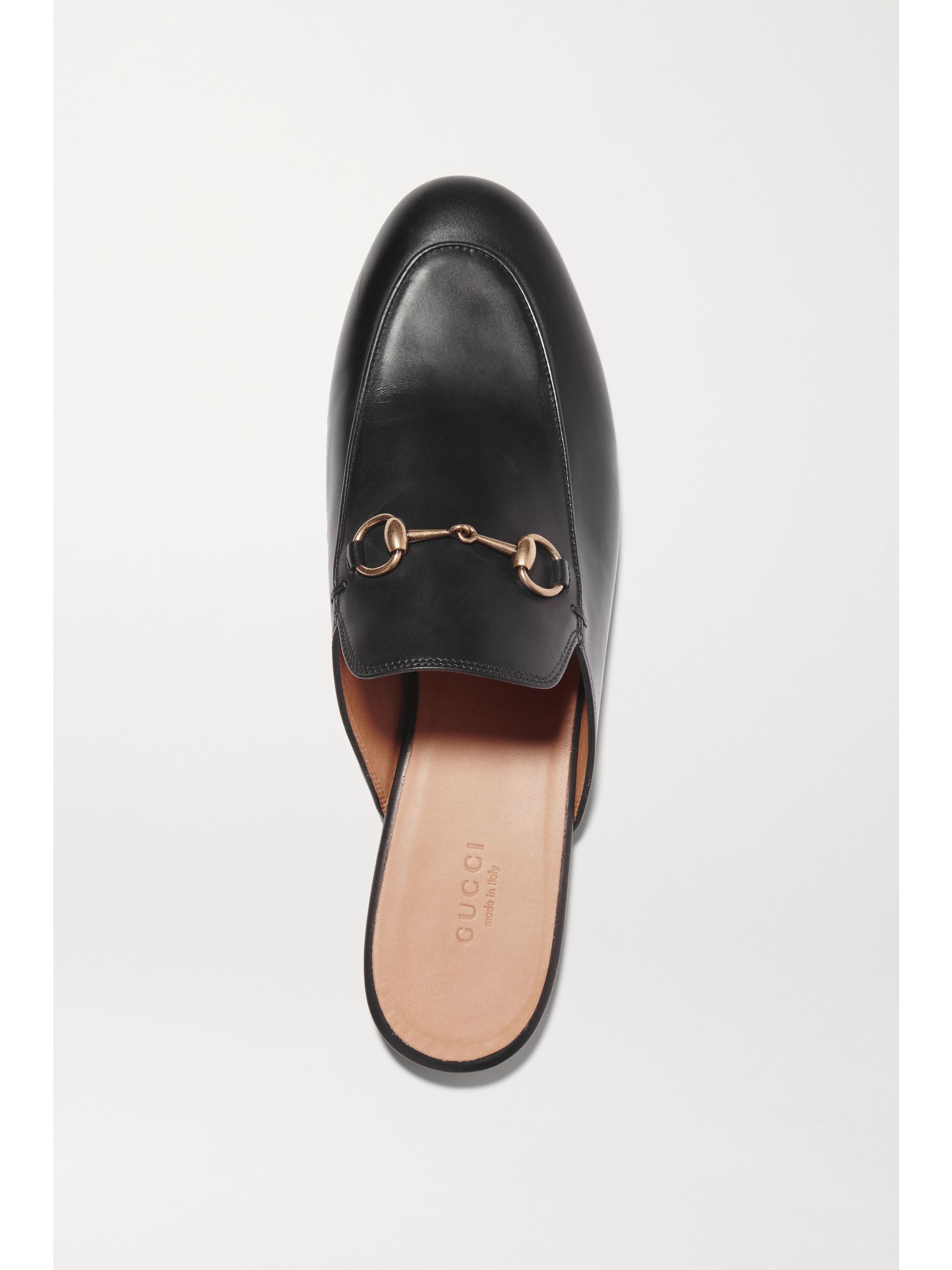 womens black leather slippers