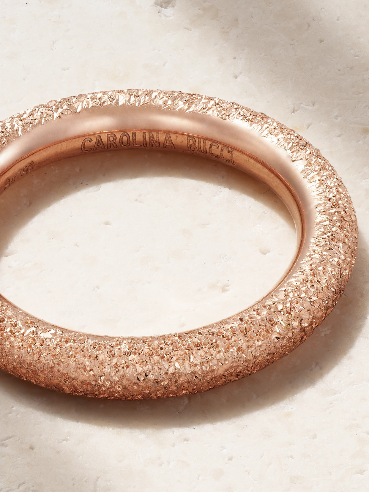 Shop Carolina Bucci Florentine 18-karat Rose Gold Ring