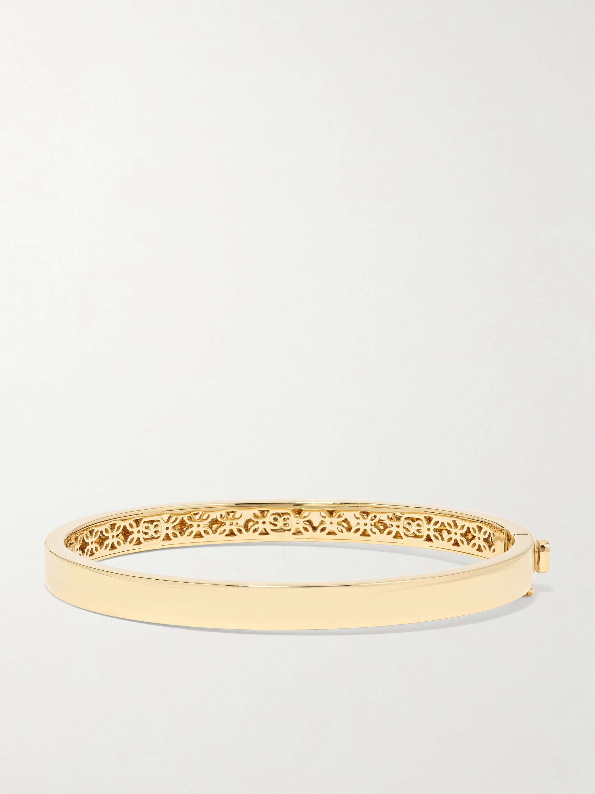 SYDNEY EVAN 14-karat gold, diamond and turquoise bangle