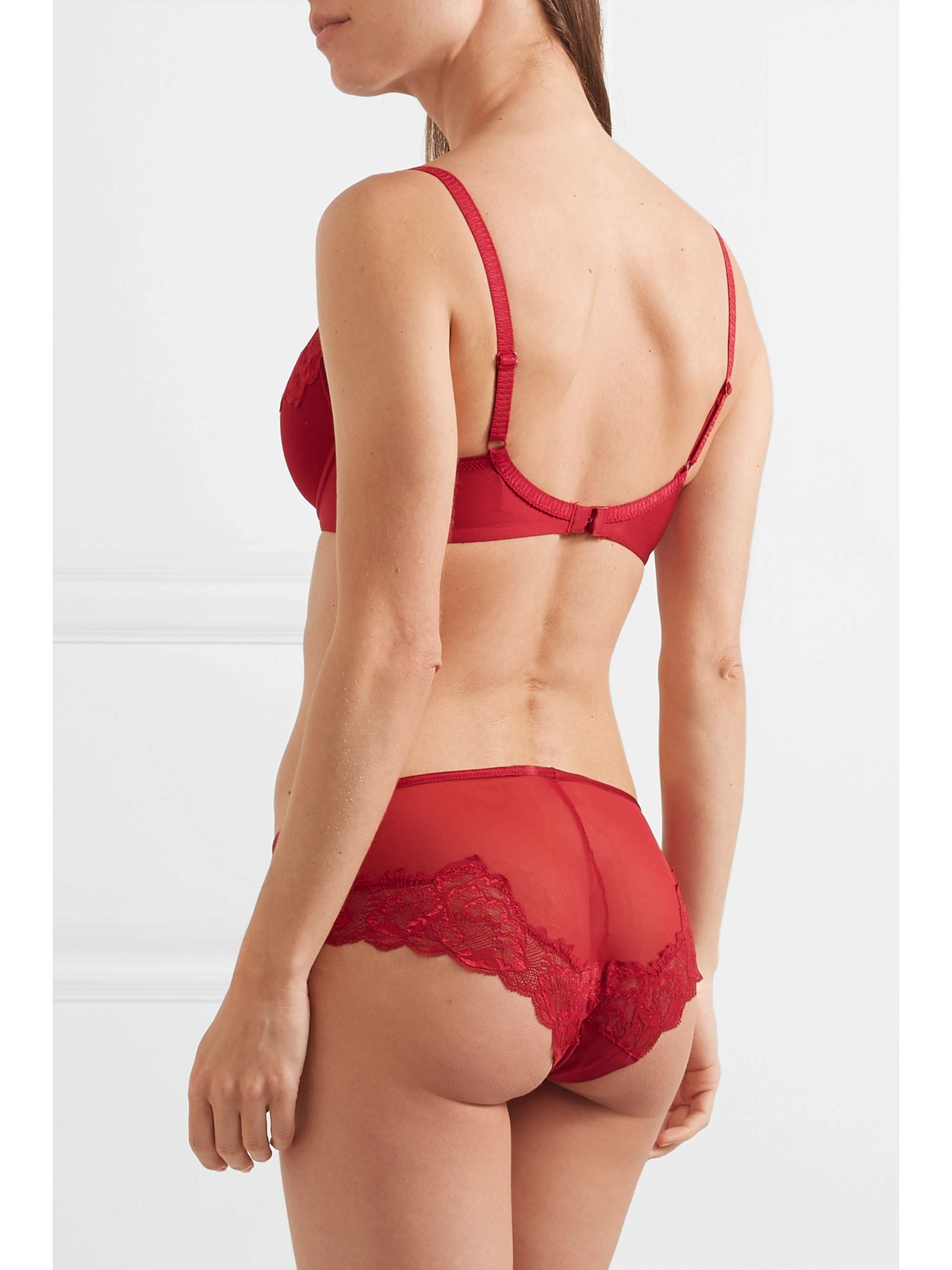 CHANTELLE Orangerie stretch-lace and tulle briefs