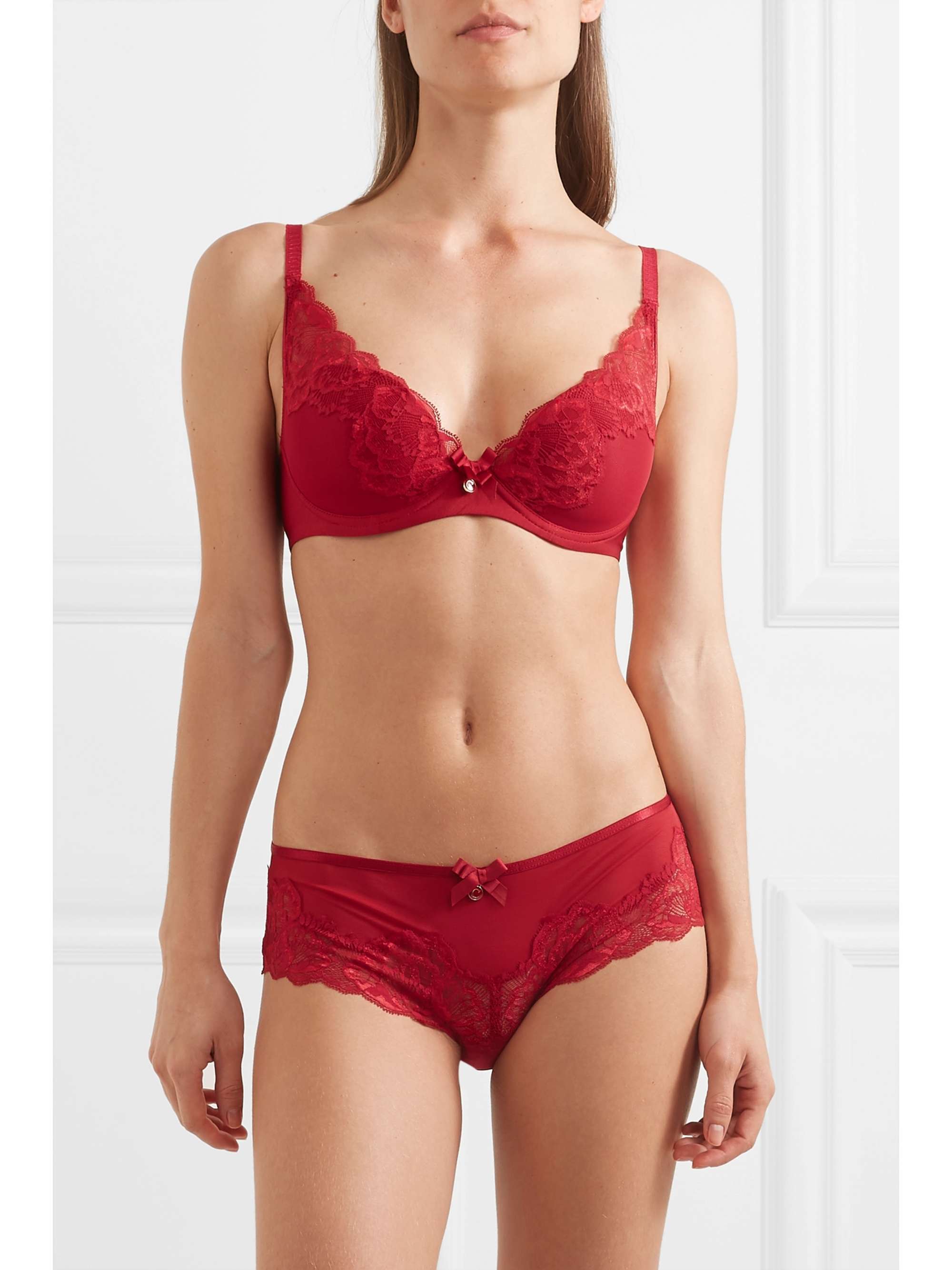 CHANTELLE Orangerie stretch-lace and tulle briefs