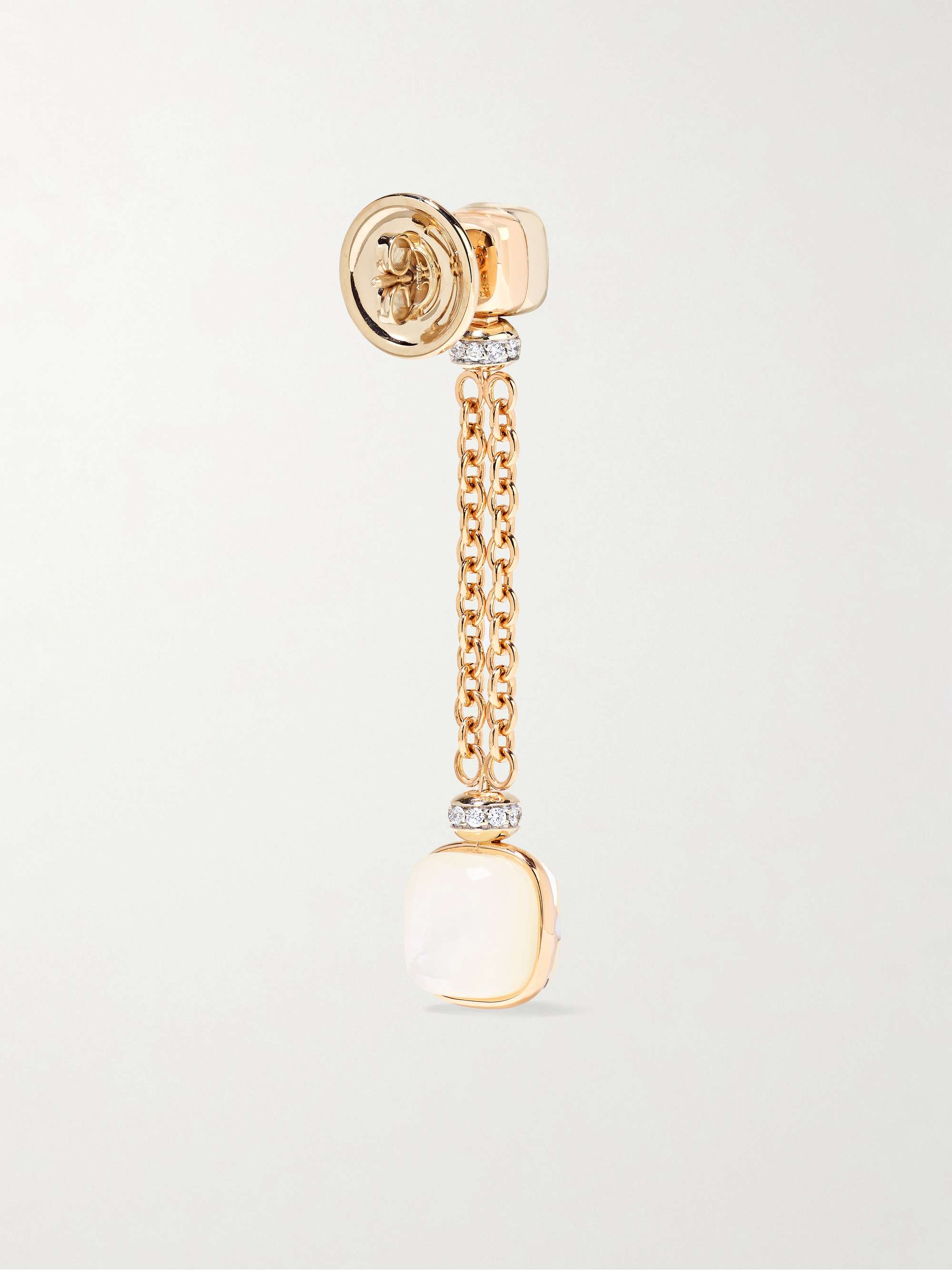 POMELLATO 18-karat rose and white gold multi-stone earrings