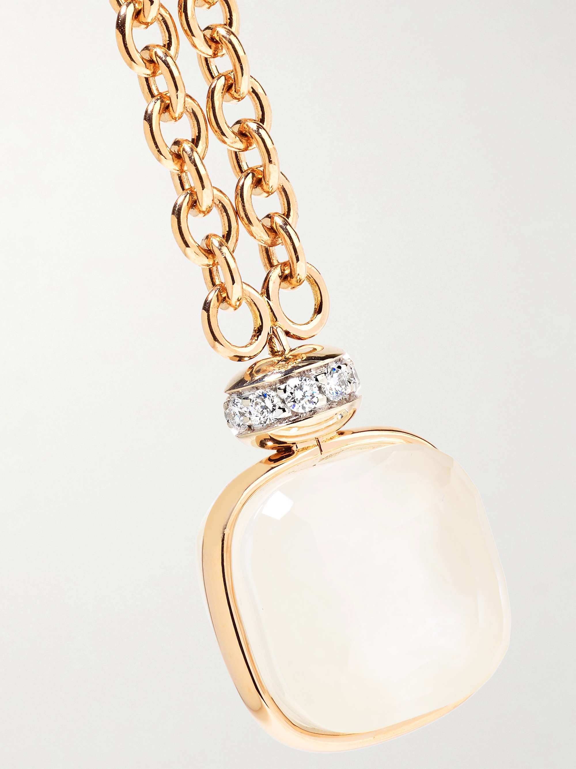 POMELLATO 18-karat rose and white gold multi-stone earrings