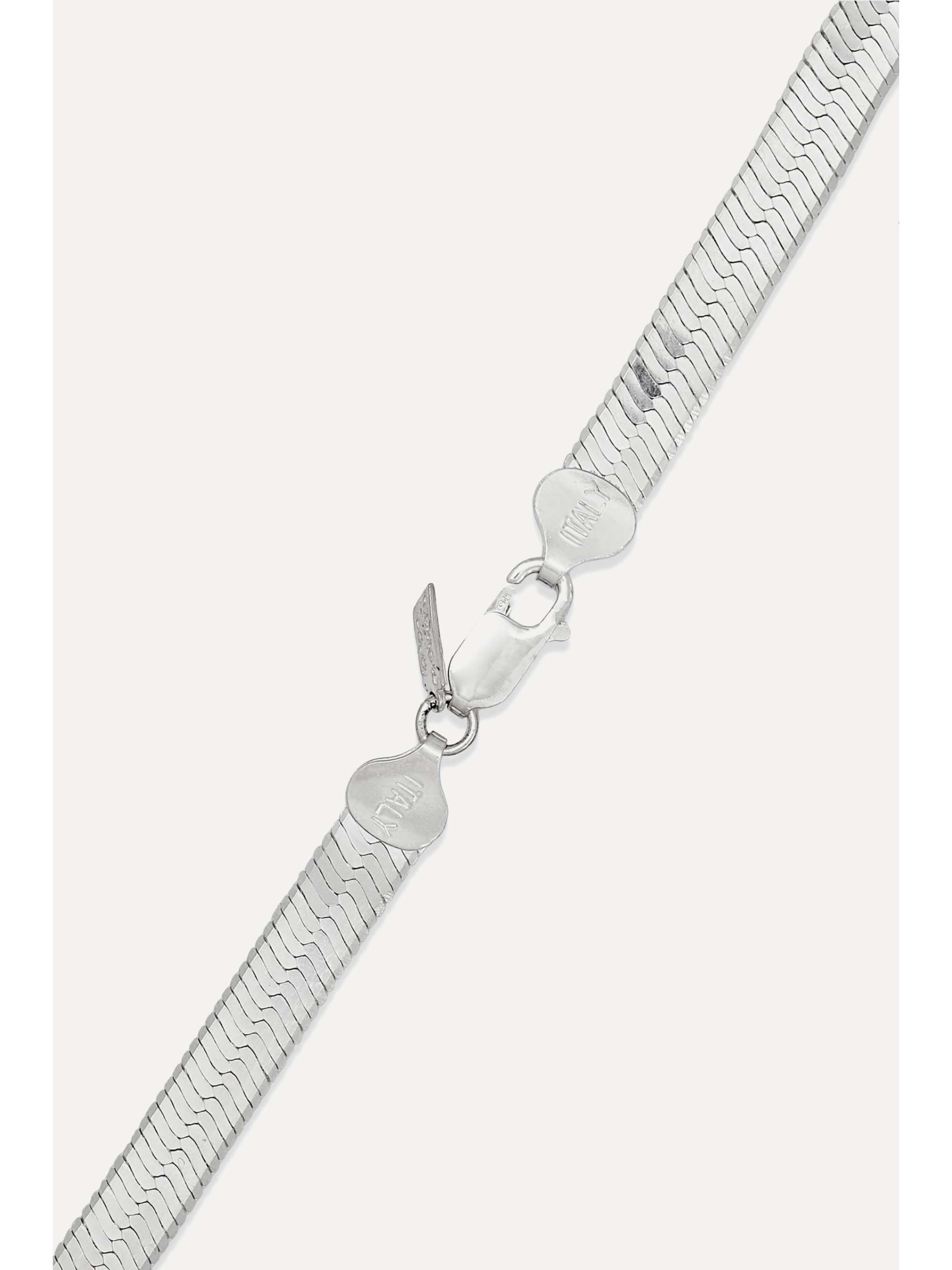 LOREN STEWART + NET SUSTAIN Herringbone XL silver necklace