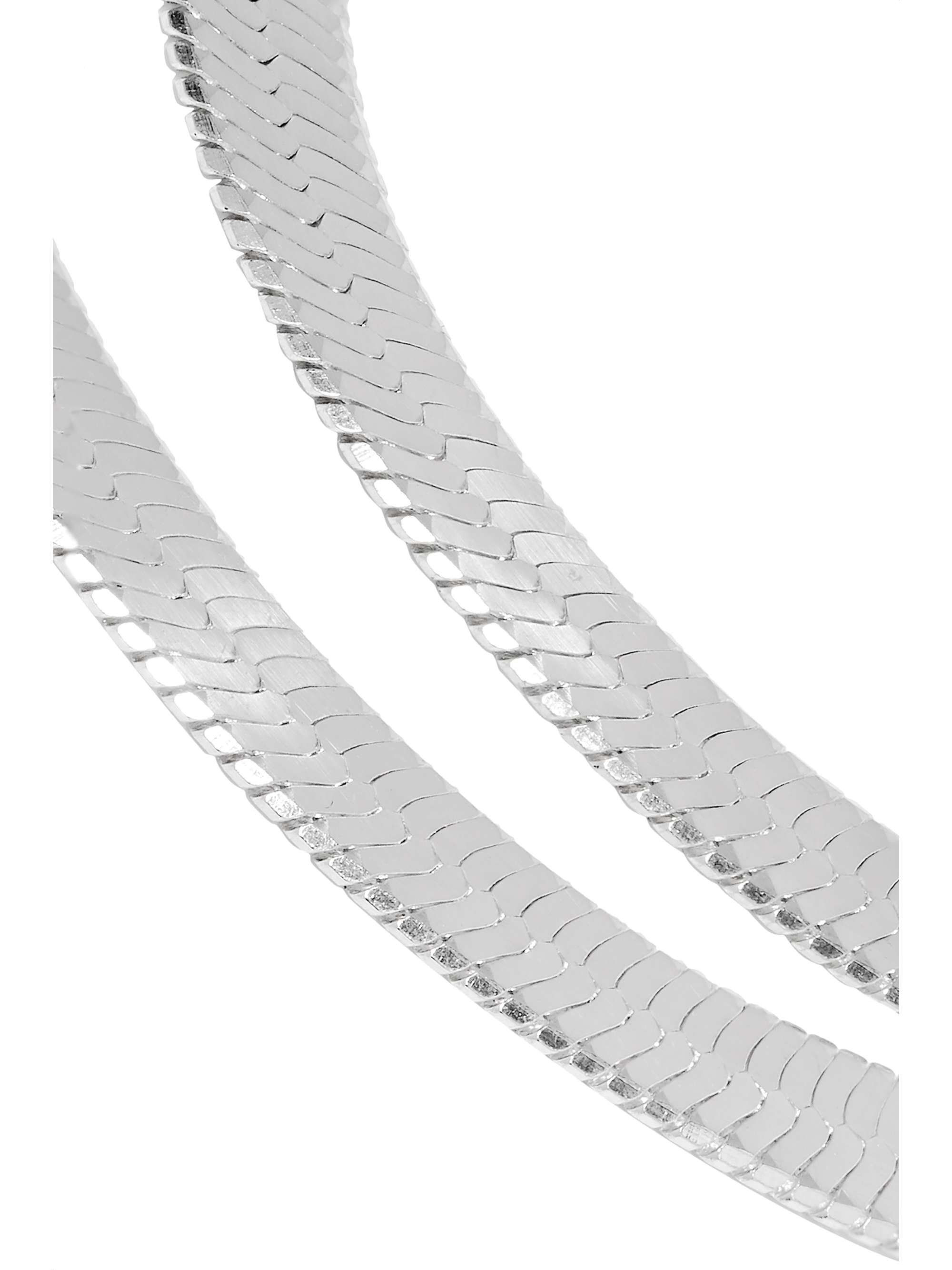 LOREN STEWART + NET SUSTAIN Herringbone XL silver necklace