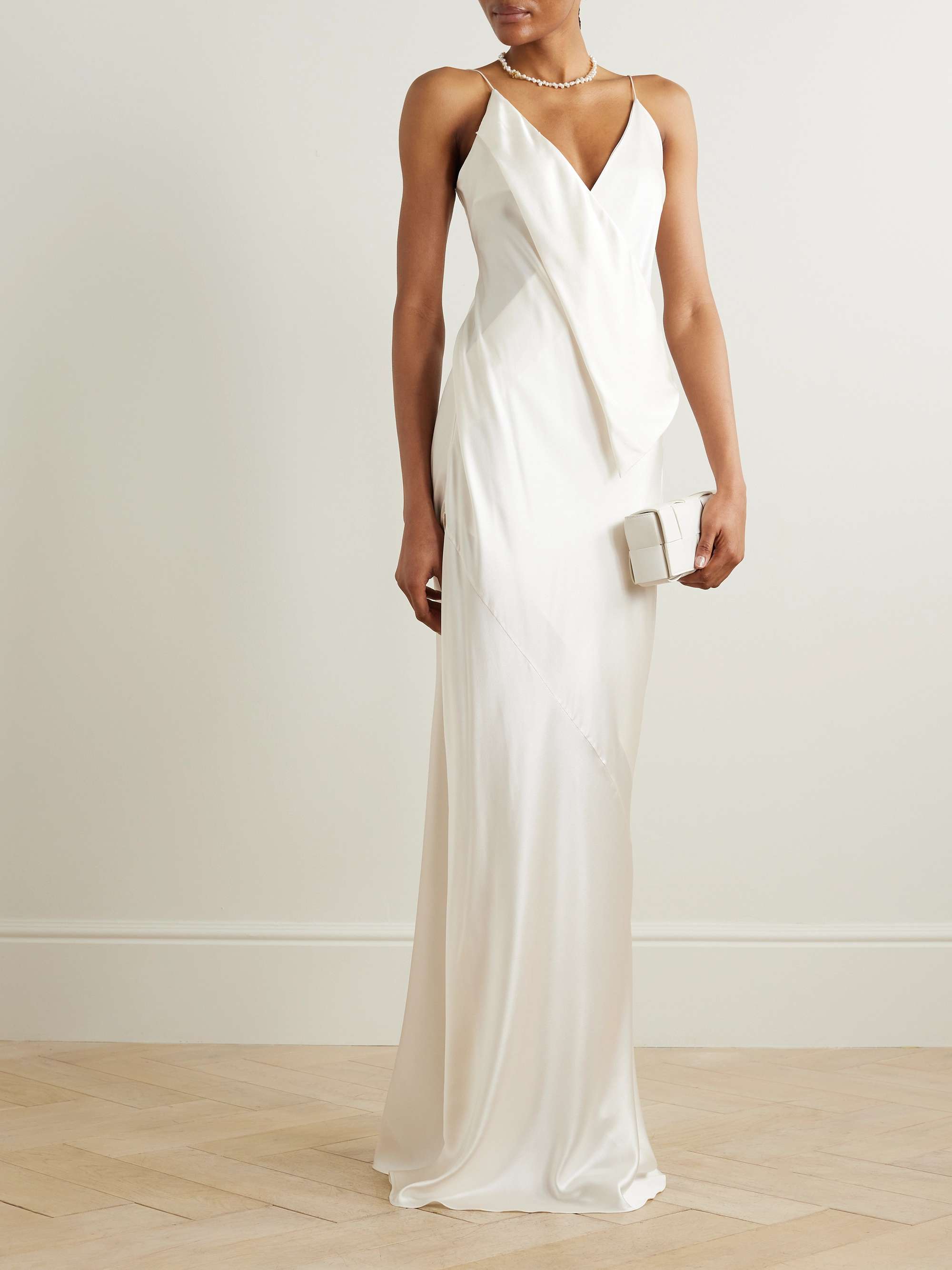 MICHAEL LO SORDO Silk-satin gown