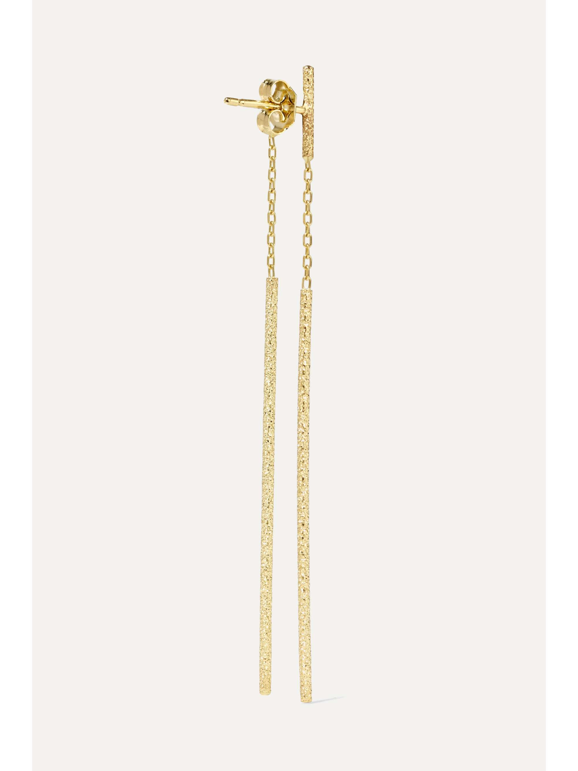 CAROLINA BUCCI Double Magic Wand 18-karat gold earrings