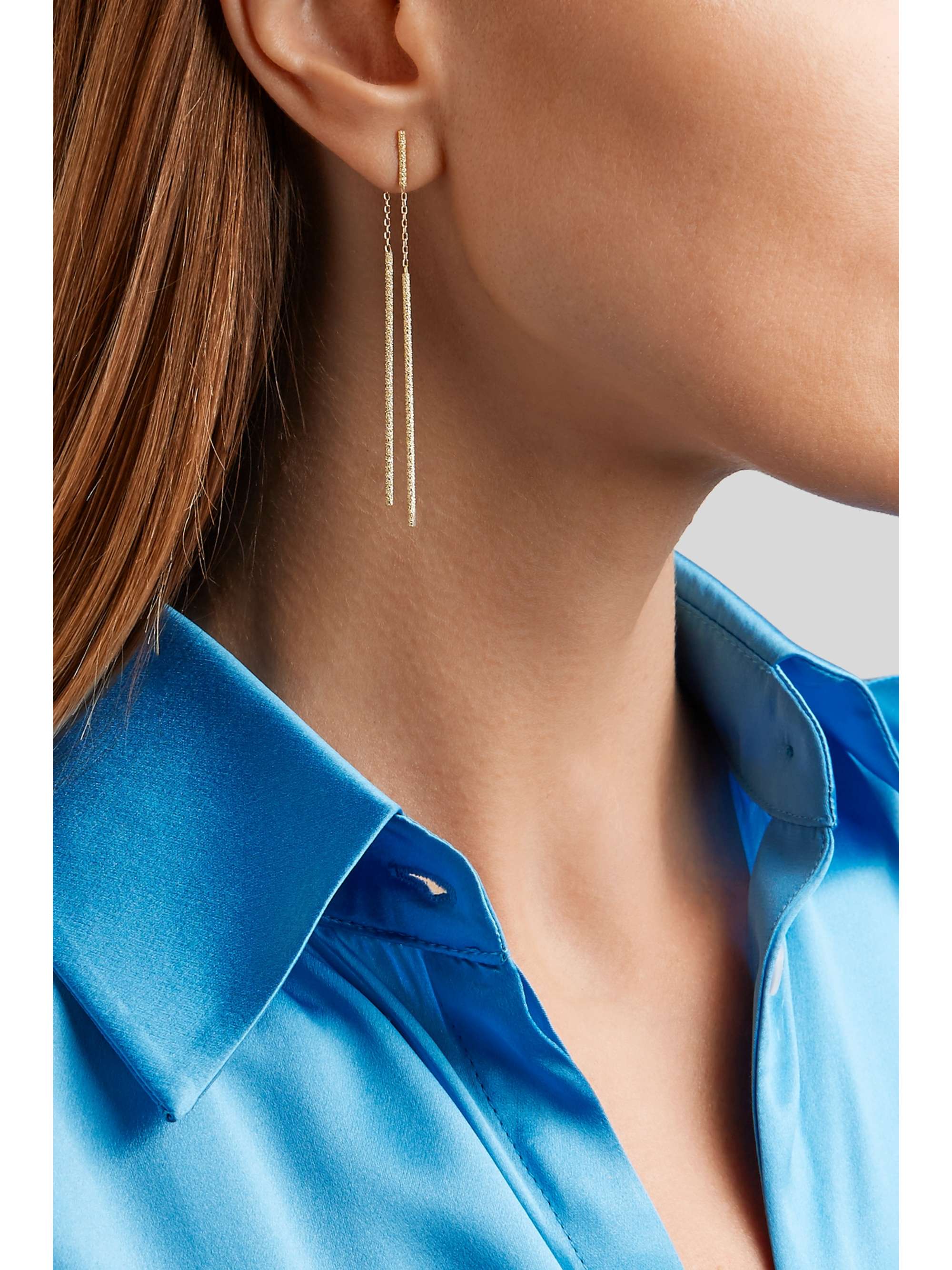 CAROLINA BUCCI Double Magic Wand 18-karat gold earrings