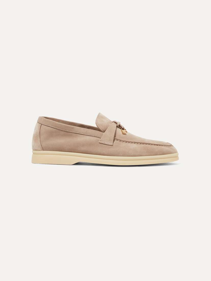 Loro Piana Summer Charms Suede Loafers