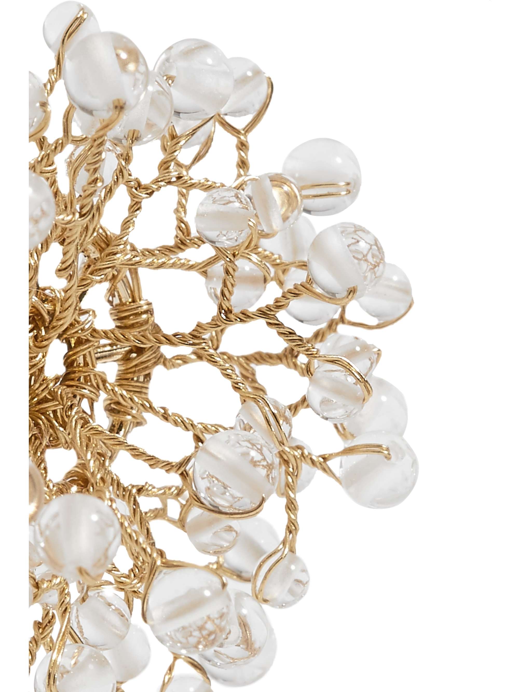 14 / Quatorze Dewdrop gold-plated crystal earrings