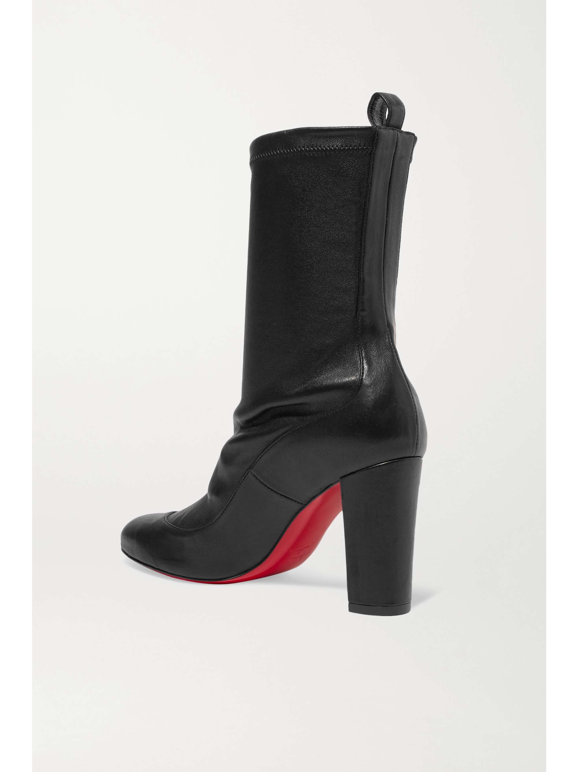 gena stretch suede midi boot