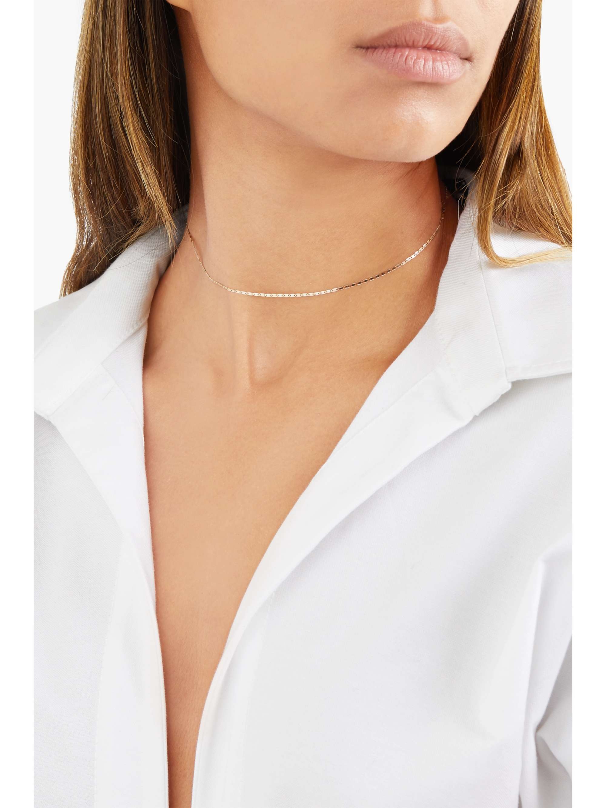 LOREN STEWART + NET SUSTAIN Baby Valentino 10-karat gold choker