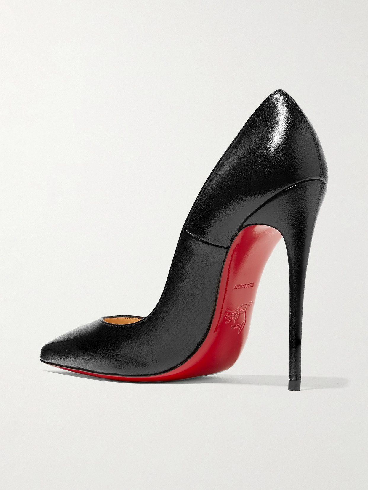 Shop Christian Louboutin So Kate 120 Leather Pumps In Black