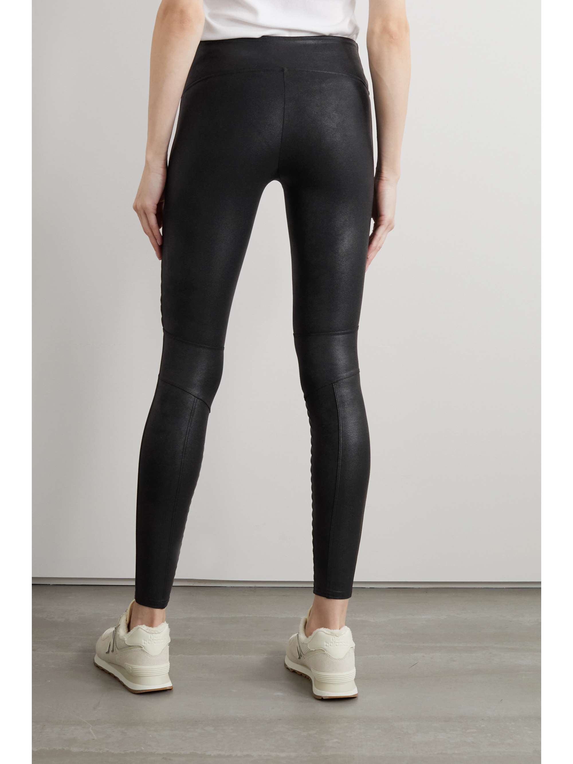 SPANX Moto faux stretch-leather leggings