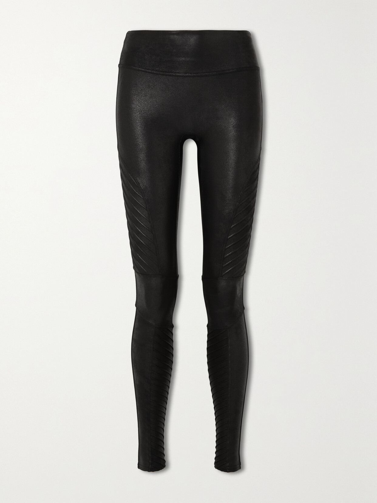 SPANX MOTO FAUX STRETCH-LEATHER LEGGINGS