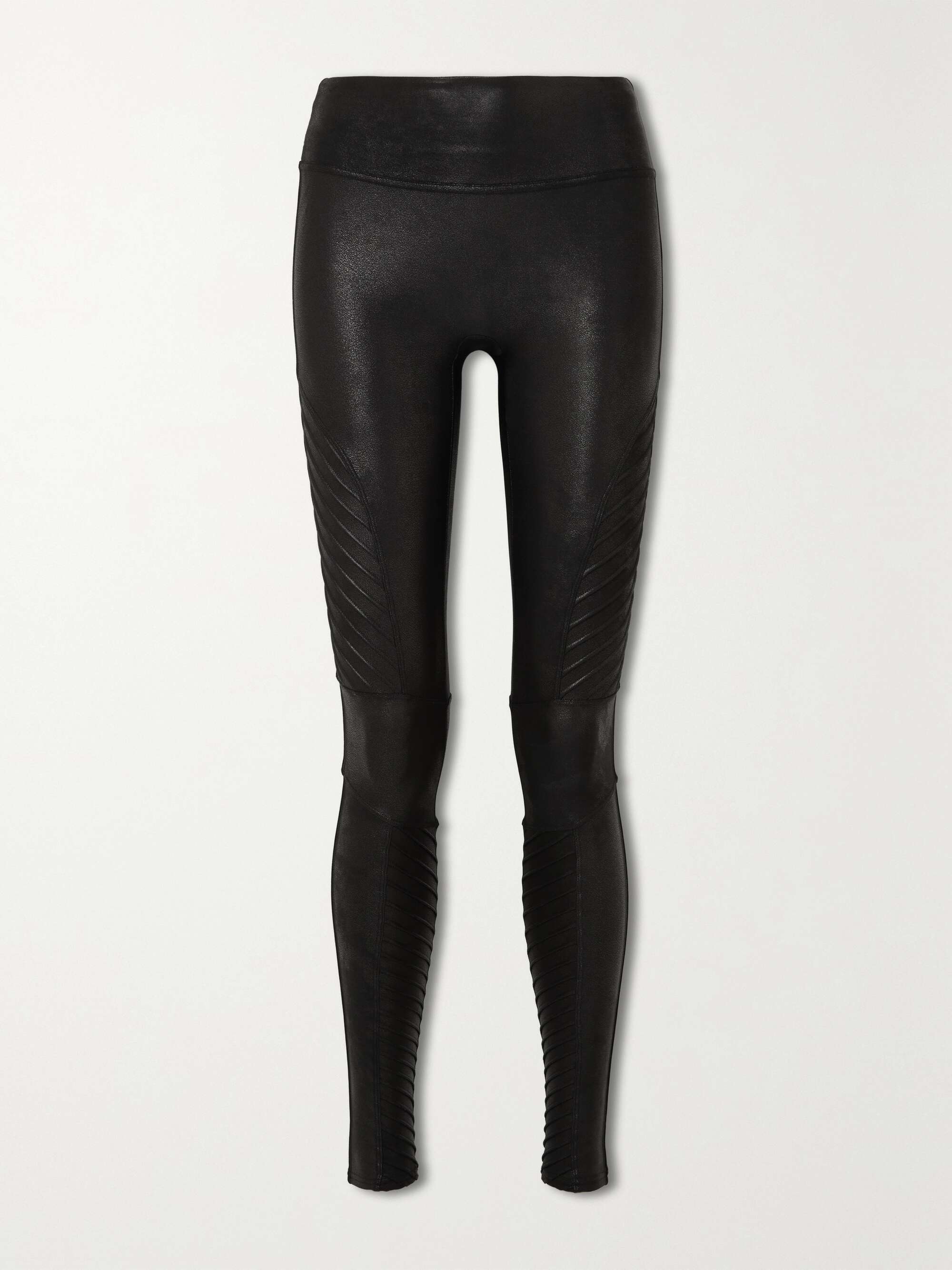 SPANX Moto faux stretch-leather leggings