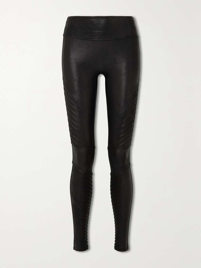 Spanx Moto Faux Stretch-leather Leggings