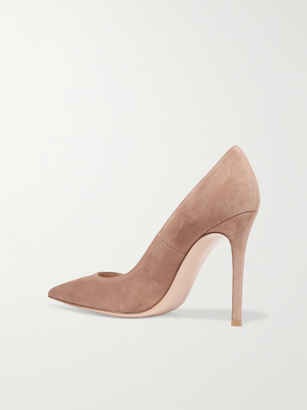 Shop Gianvito Rossi 105 Suede Pumps In Beige