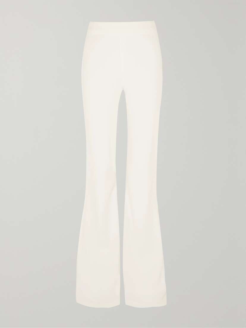 Brandon Maxwell Crepe Flared Pants