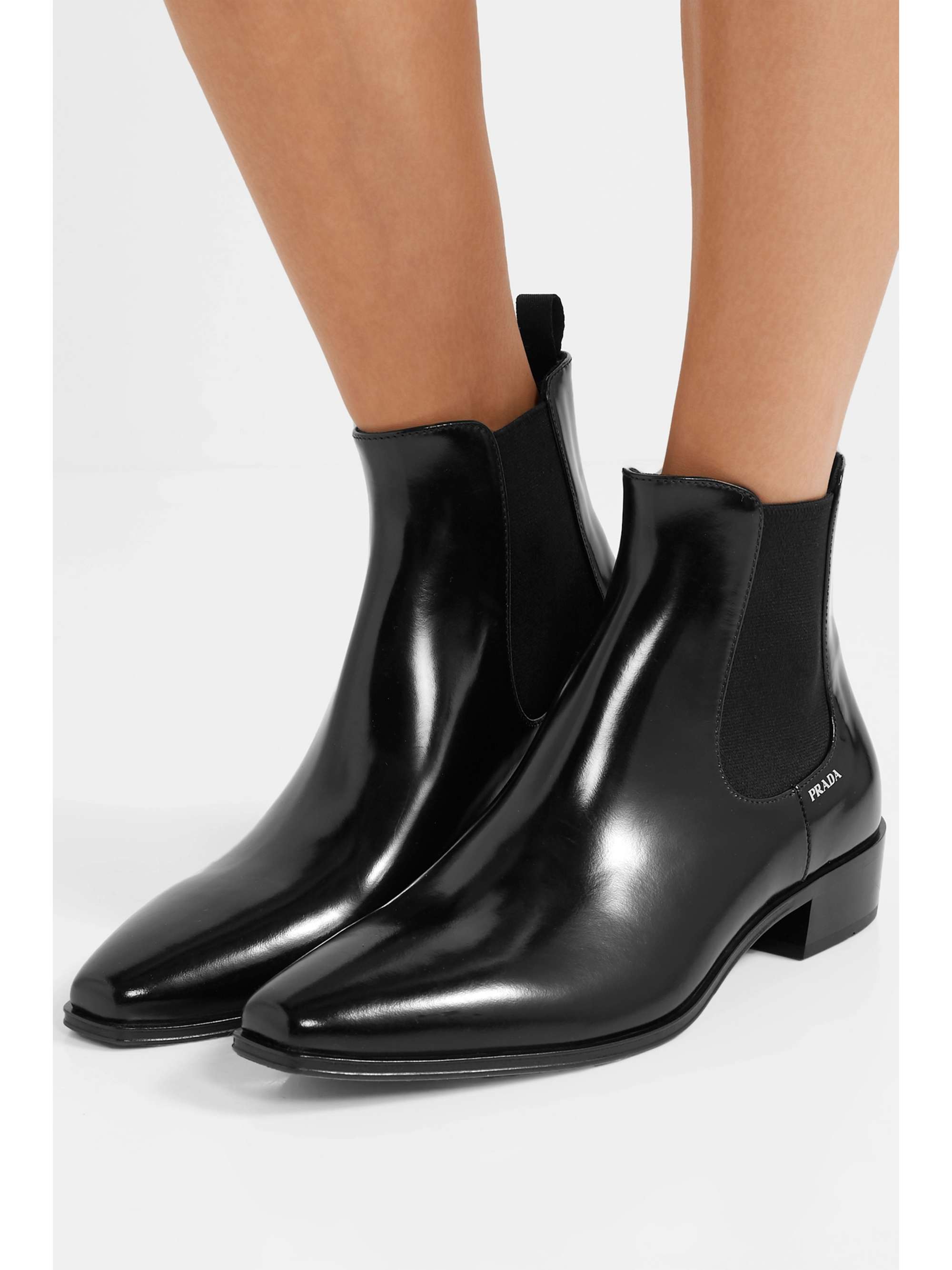 prada leather chelsea boots