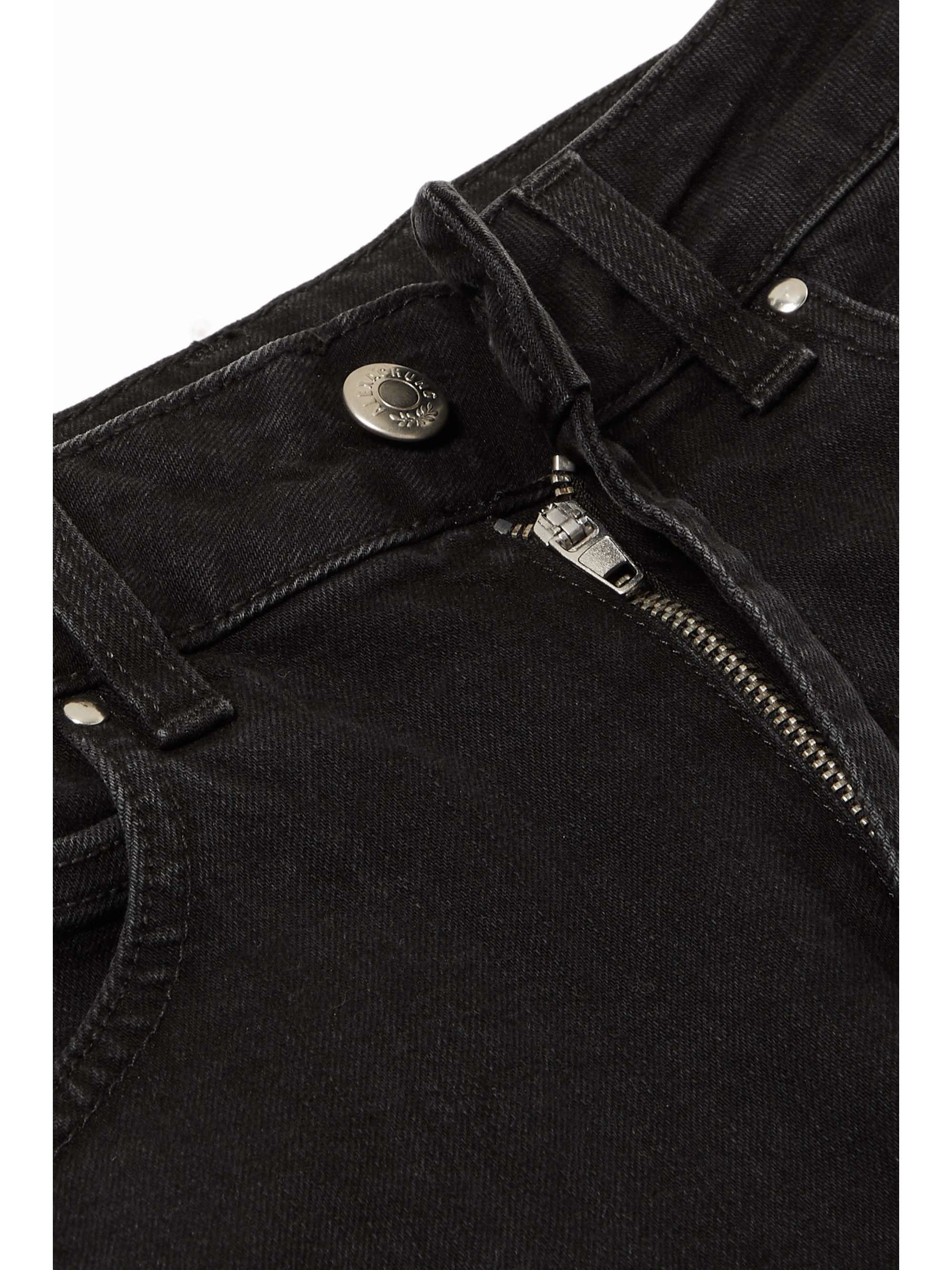ALEXACHUNG Cropped high-rise flared jeans