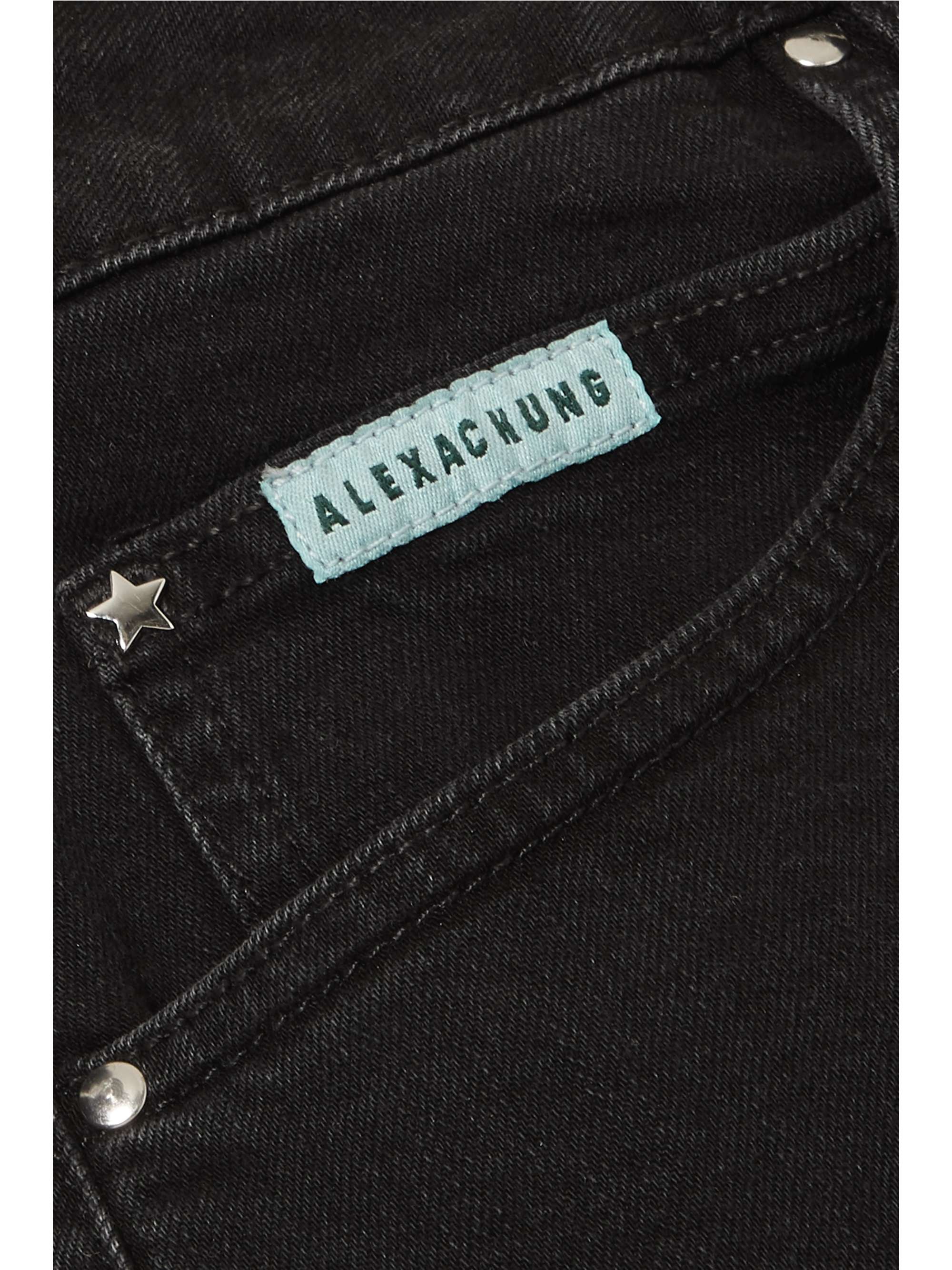 ALEXACHUNG Cropped high-rise flared jeans