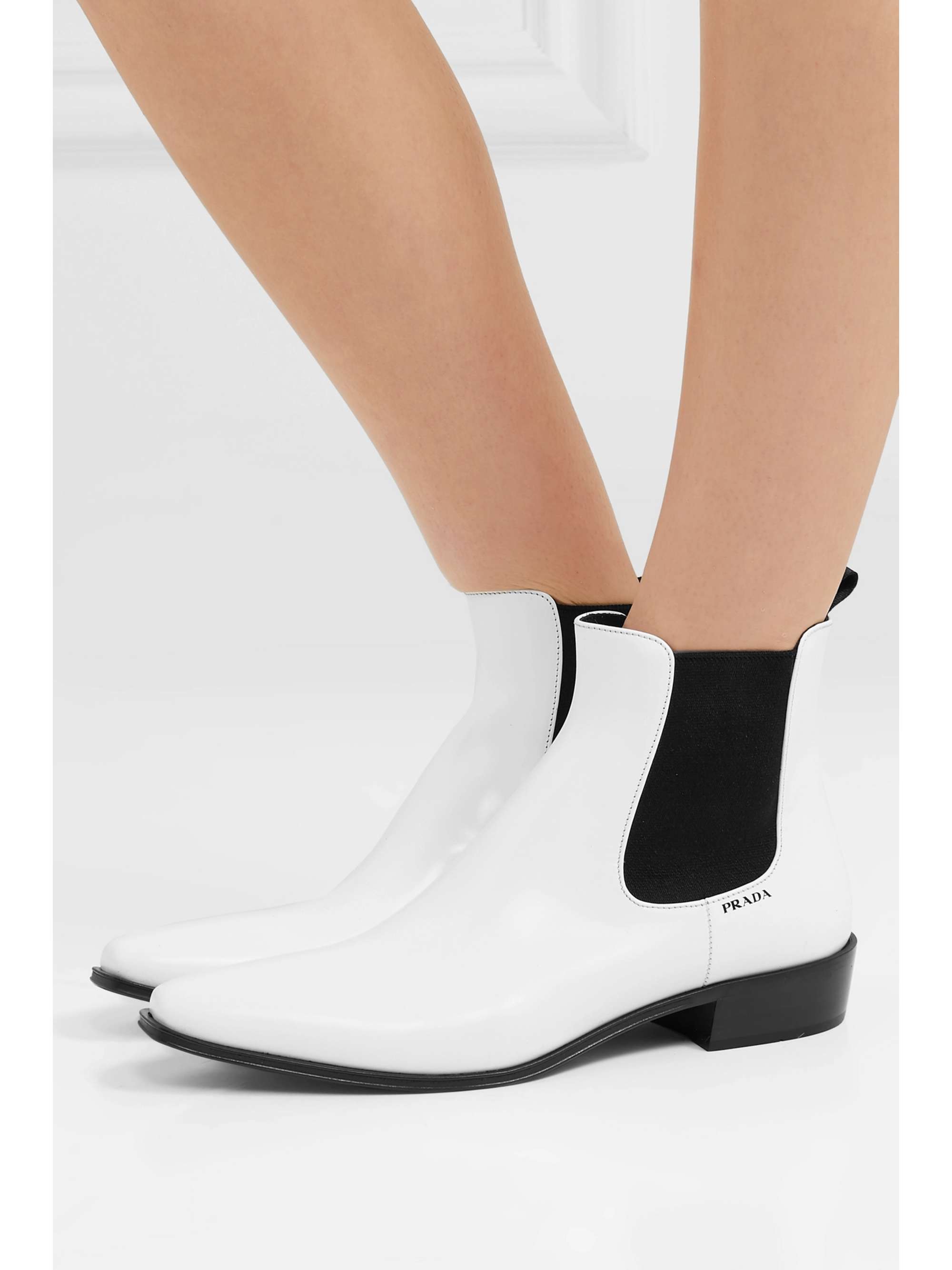 prada leather chelsea boots