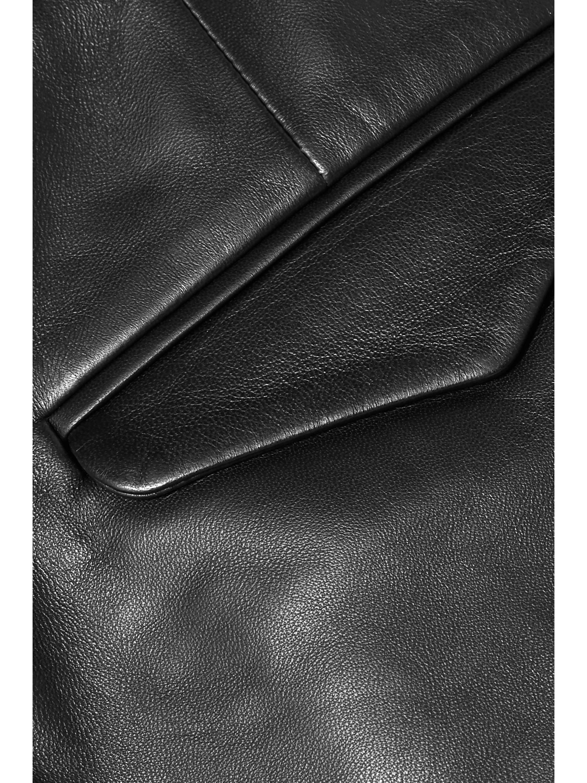 NILI LOTAN Tel Aviv cropped leather tapered pants