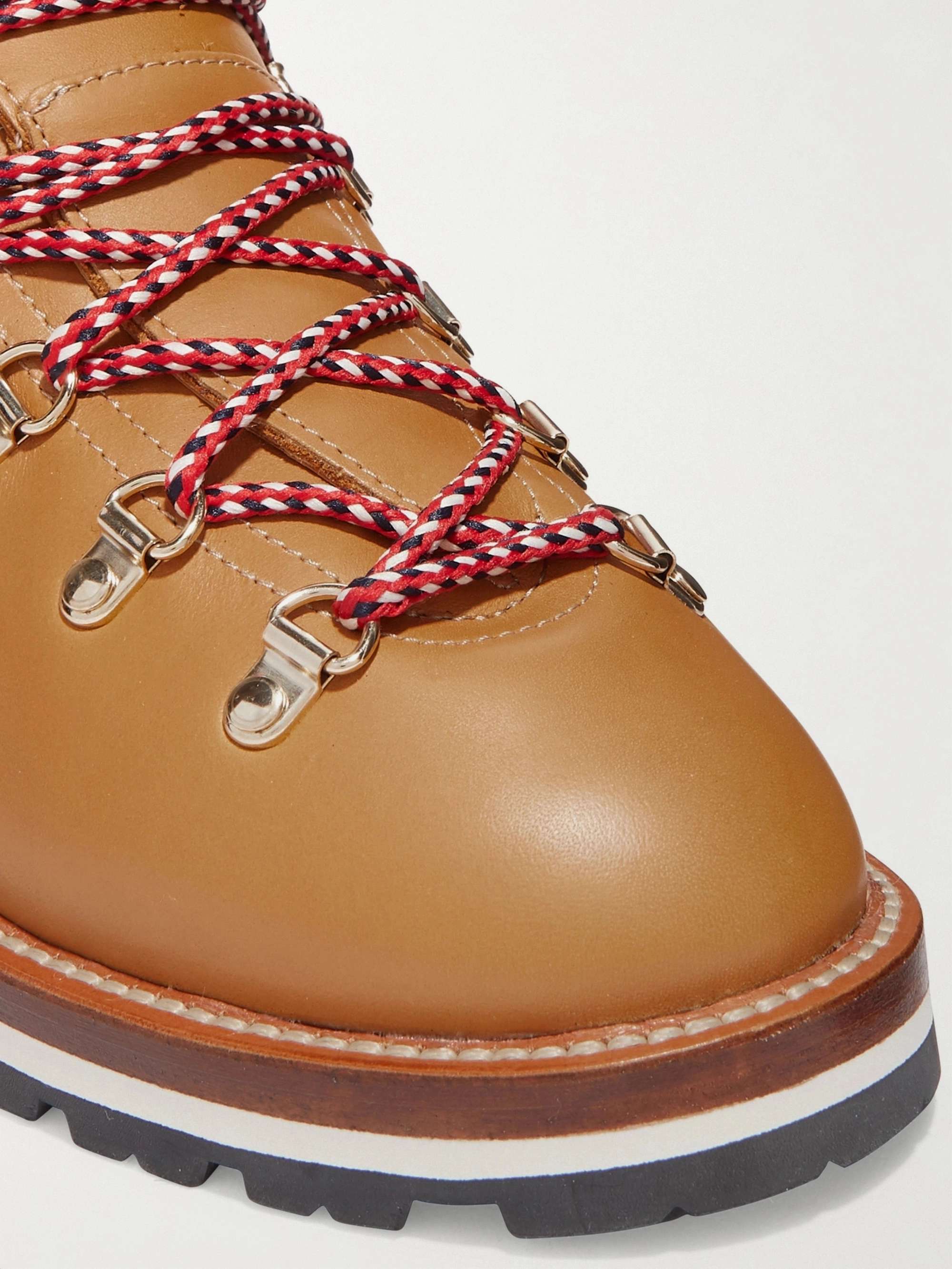 MONCLER Blanche shearling-lined leather ankle boots