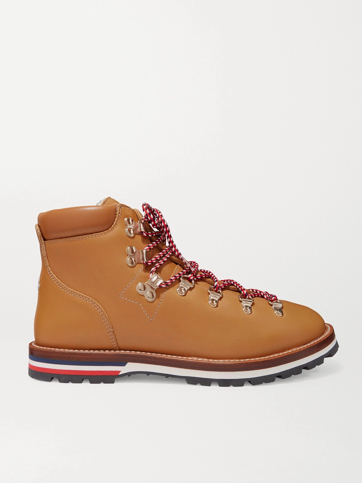 Moncler - Blanche Shearling-lined Leather Ankle Boots - Tan