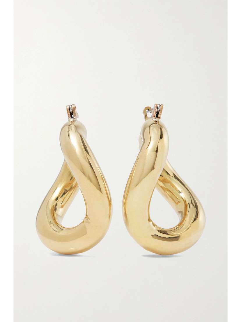 Laura Lombardi + Net Sustain Anima Gold-tone Hoop Earrings