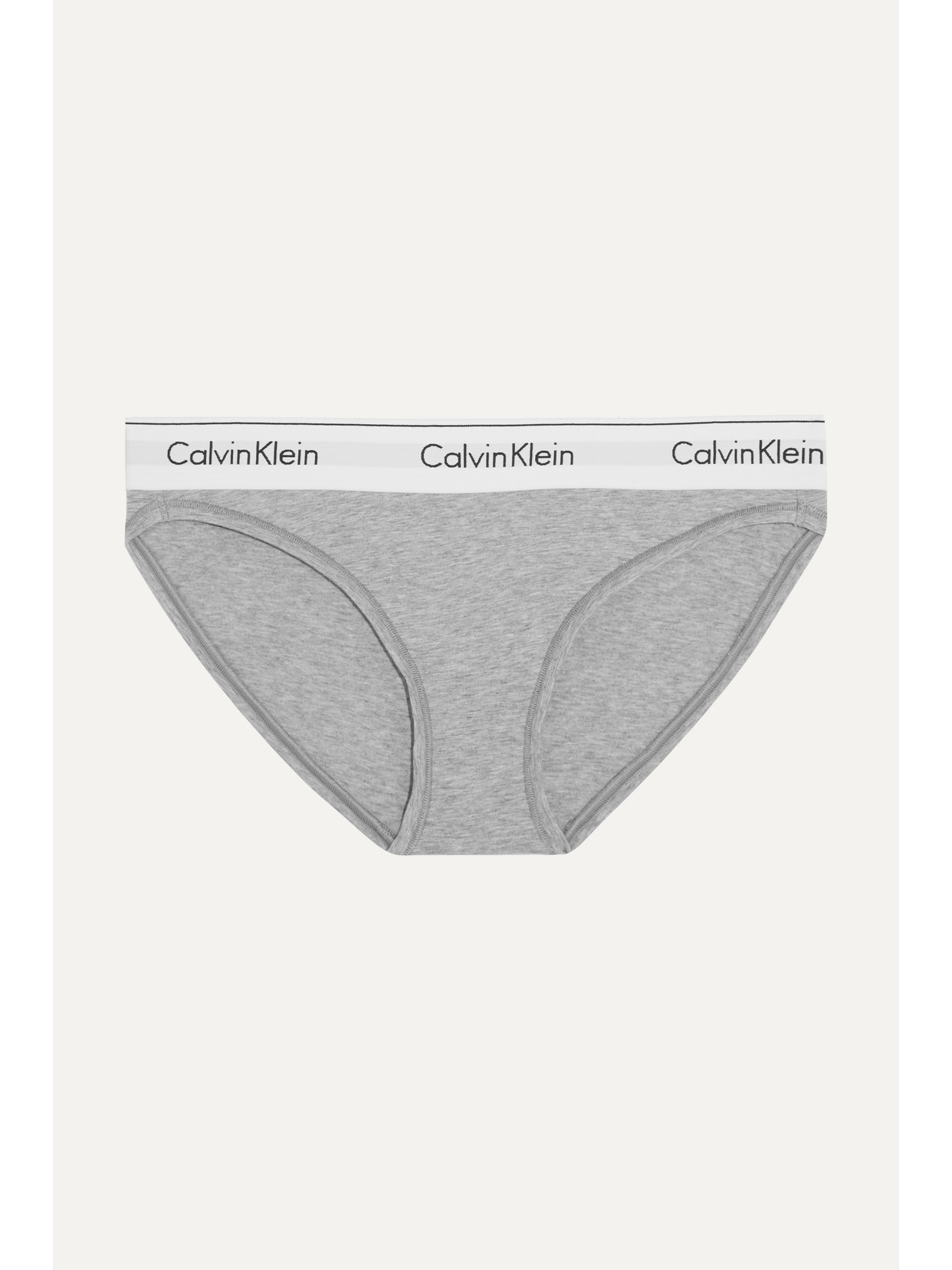 Calvin Klein Underwear Modern Cotton Stretch Cotton-blend Briefs In Gray