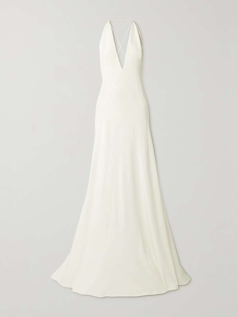 Michael Lo Sordo Alexandra Silk Crepe De Chine Gown