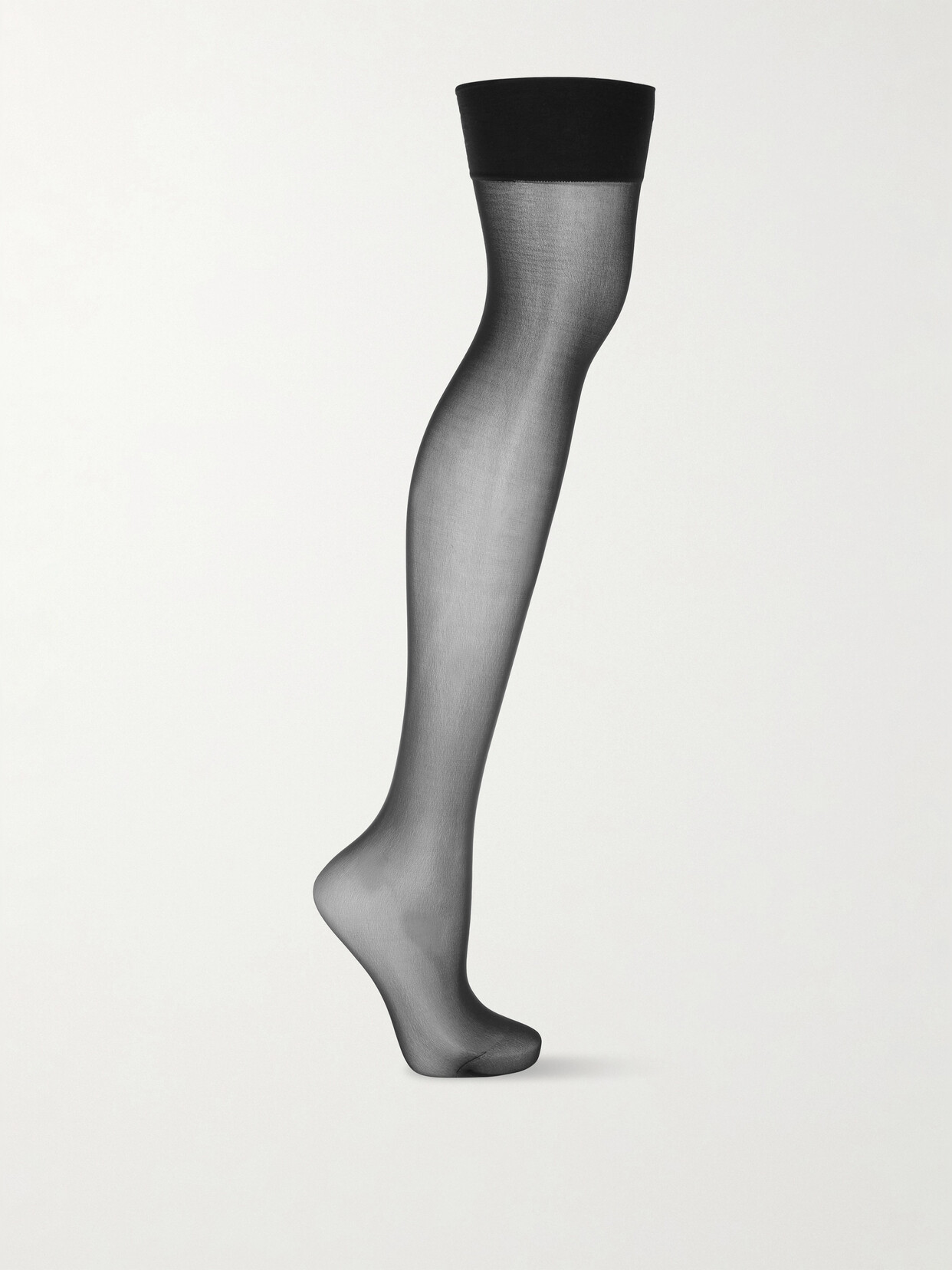 Wolford Individual 10 Denier Stay-up Stockings In Black