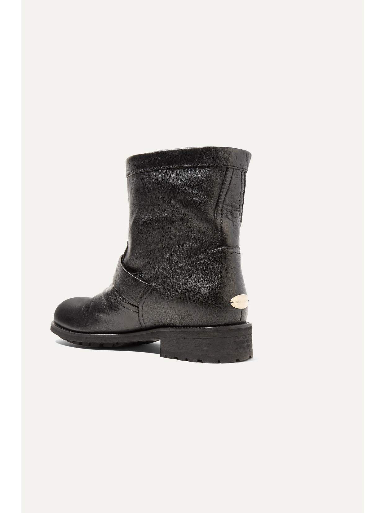 Jimmy Choo Youth Leather Ankle Boots In Black