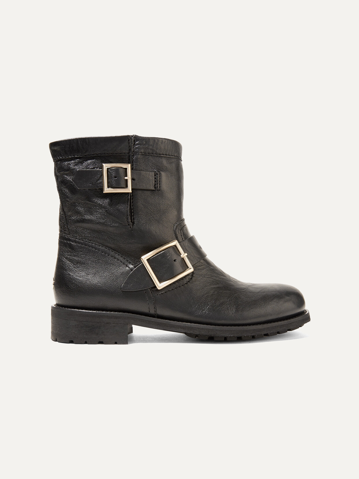 Jimmy Choo Youth Leather Ankle Boots In Black