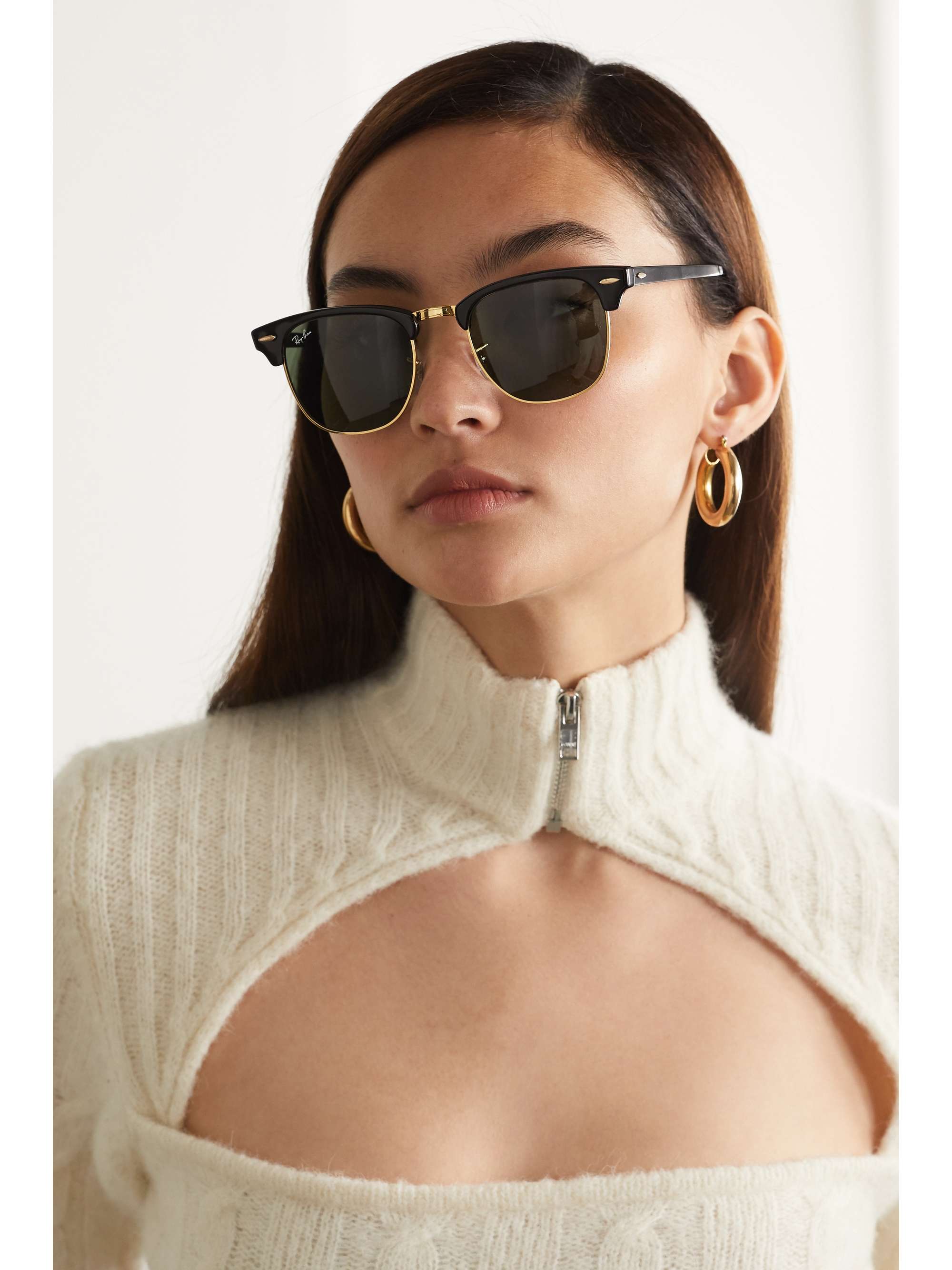 Black Clubmaster Acetate Sunglasses Ray Ban Net A Porter