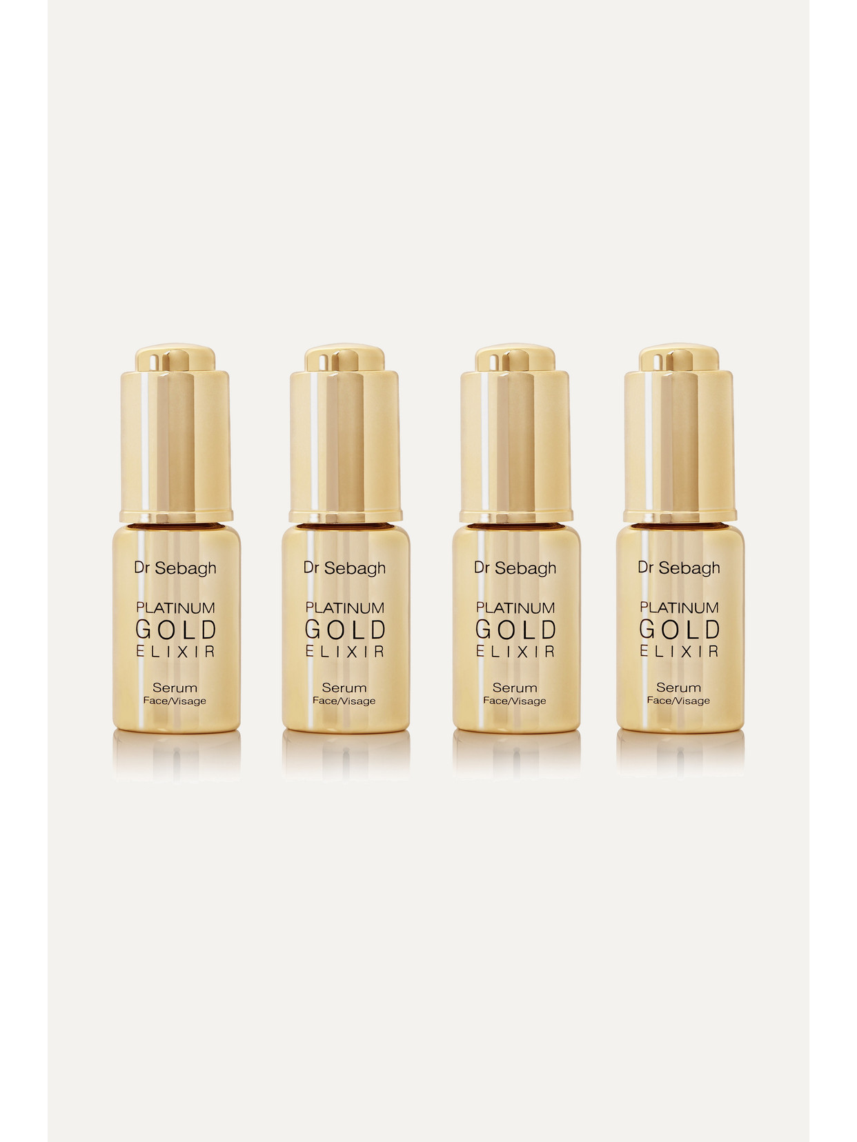 Dr Sebagh Platinum Gold Elixir 4-piece Face Serum Set In Colorless