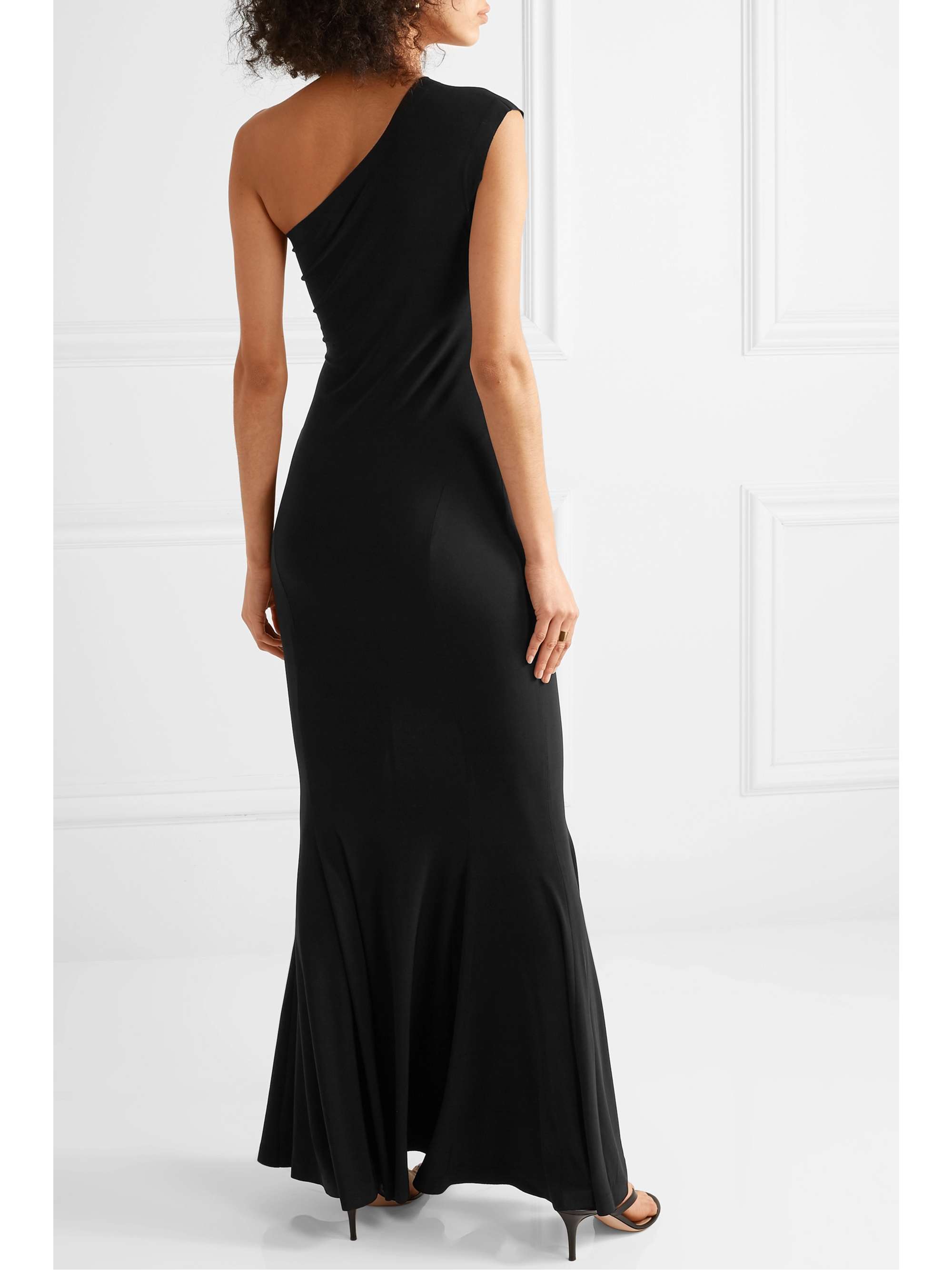 NORMA KAMALI One-shoulder stretch-jersey gown