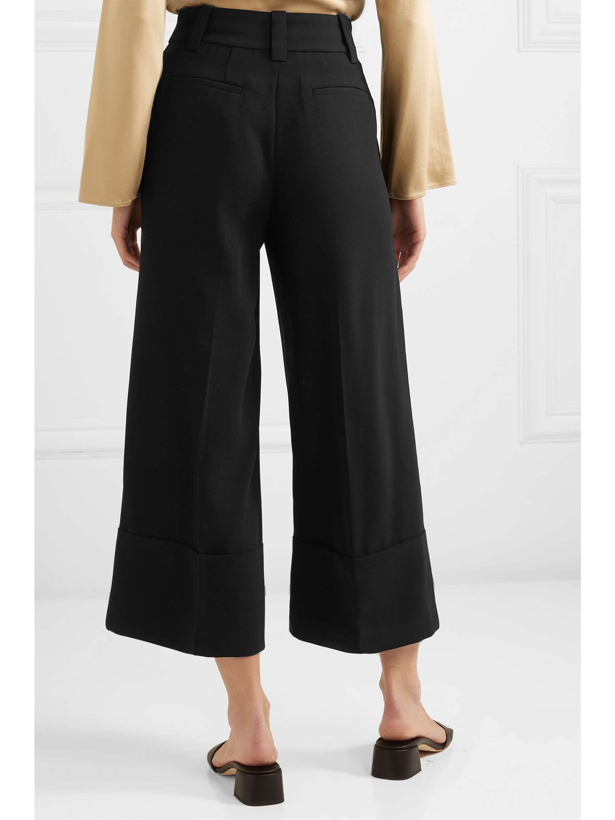 J.CREW Valentin cropped crepe wide-leg pants