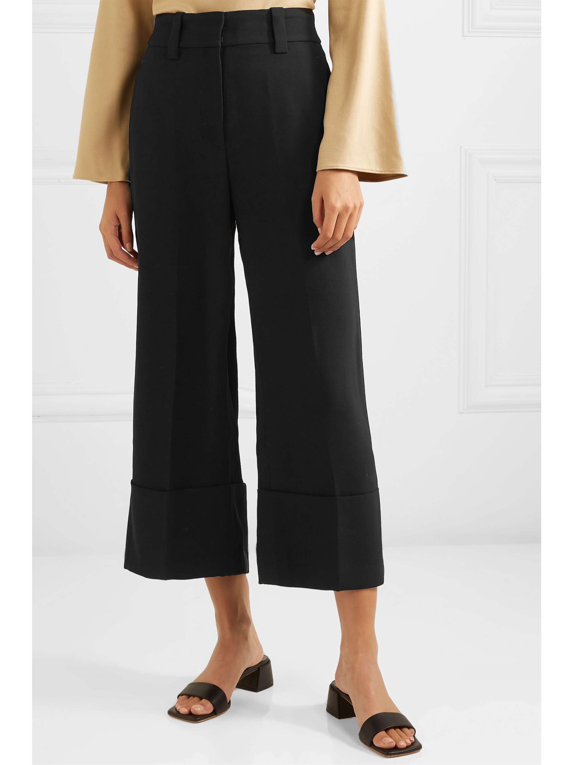 J.CREW Valentin cropped crepe wide-leg pants