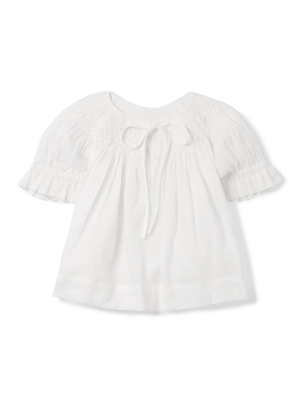 Innika Choo Smocked Striped Linen Dungarees And Cotton Top Set In Gray