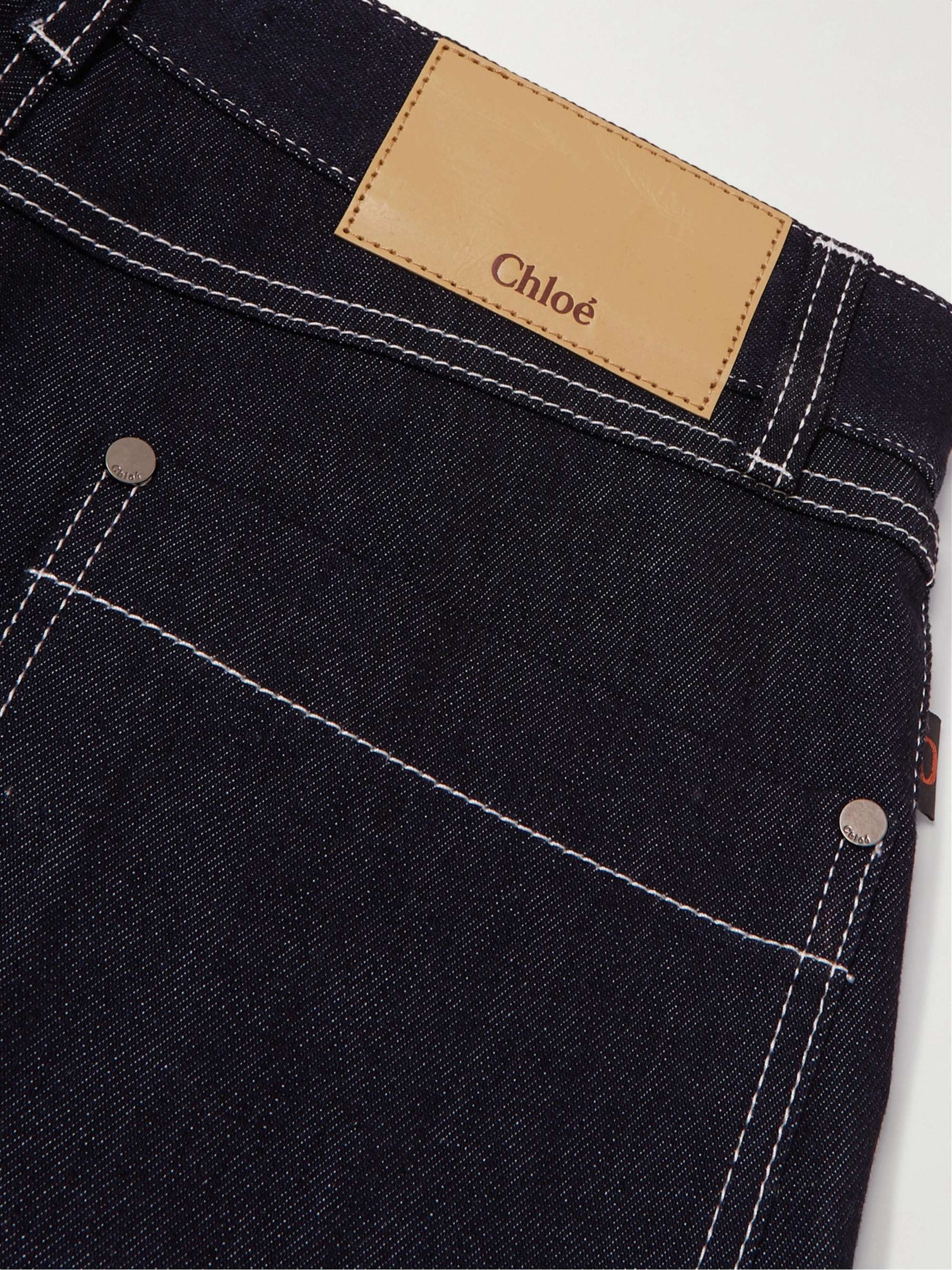 CHLOÉ Cropped high-rise straight-leg jeans