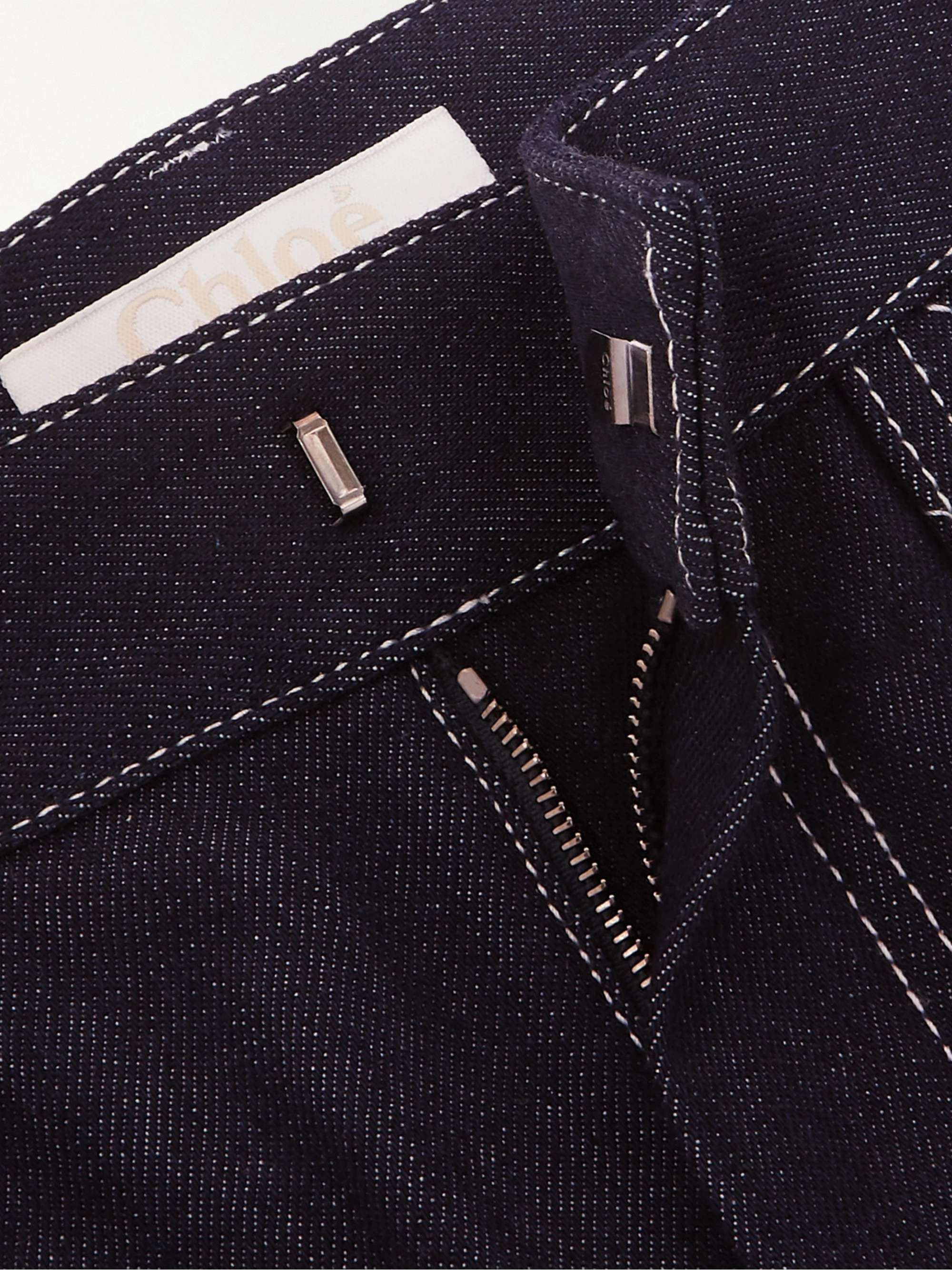 CHLOÉ Cropped high-rise straight-leg jeans