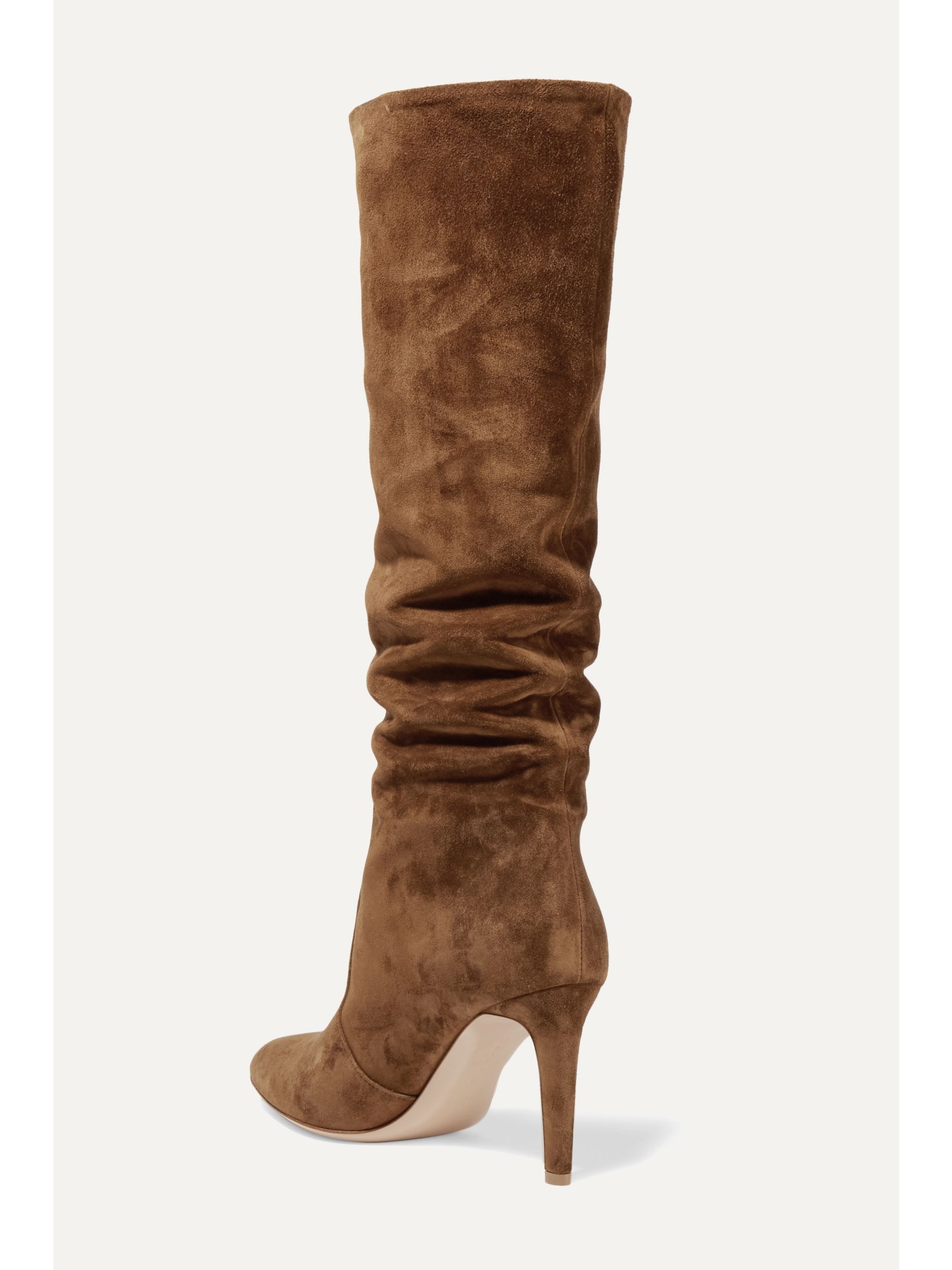 tan suede knee boots