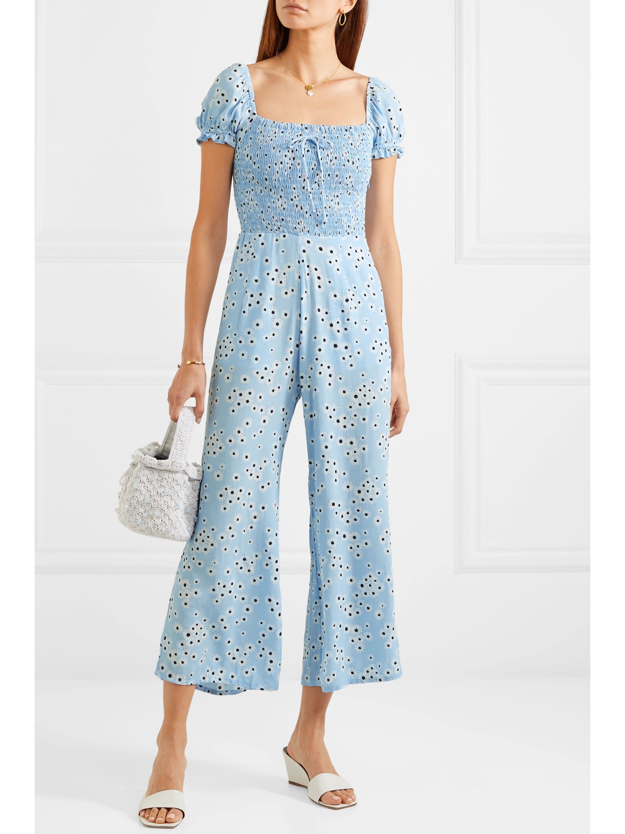 Faithfull the brand blue jumpsuit Clearance